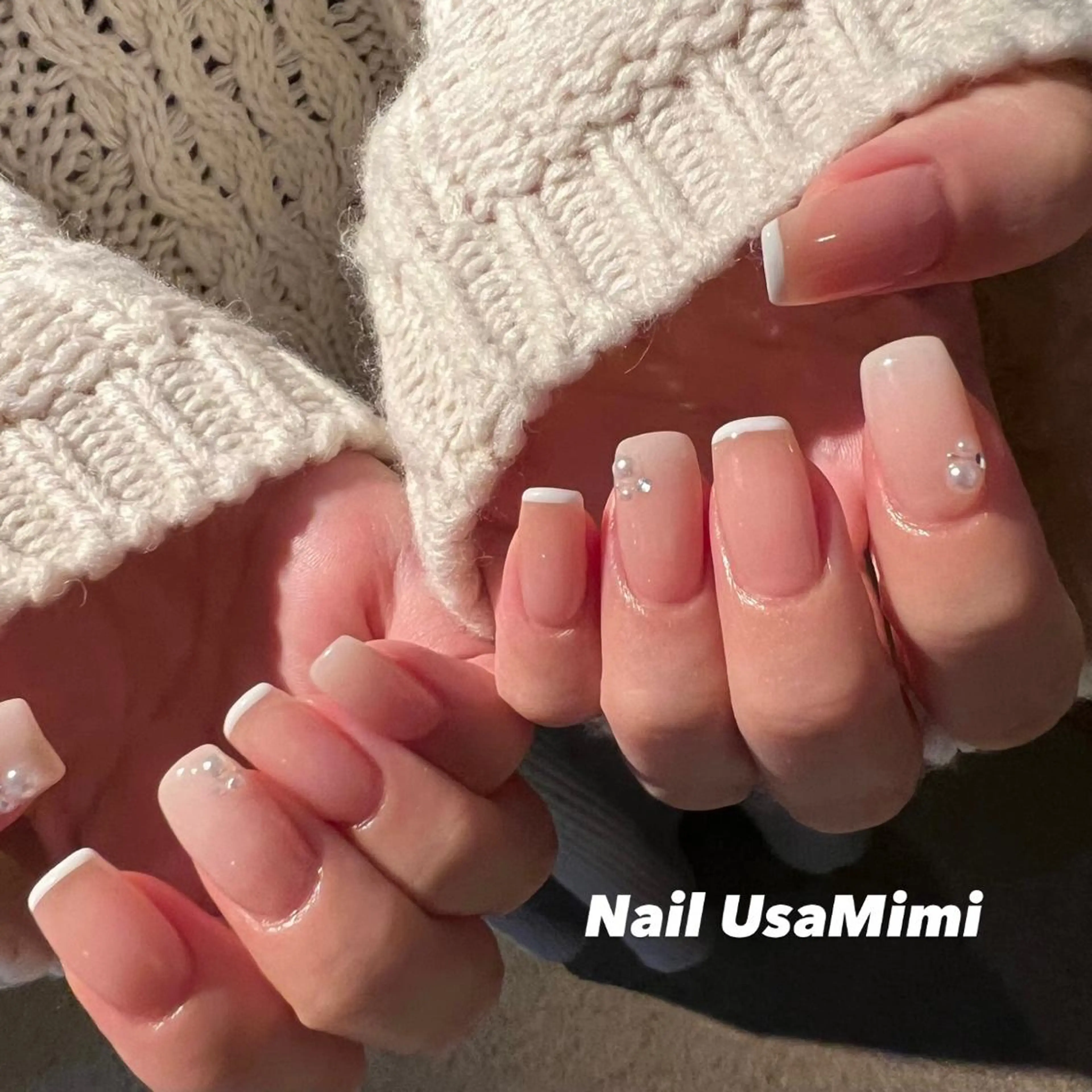 ネイル クリアネイル フットネイル ジェルネイル マグネットネイル 持ち込み 本町ネイルNail UsaMimiのネイルデザイン