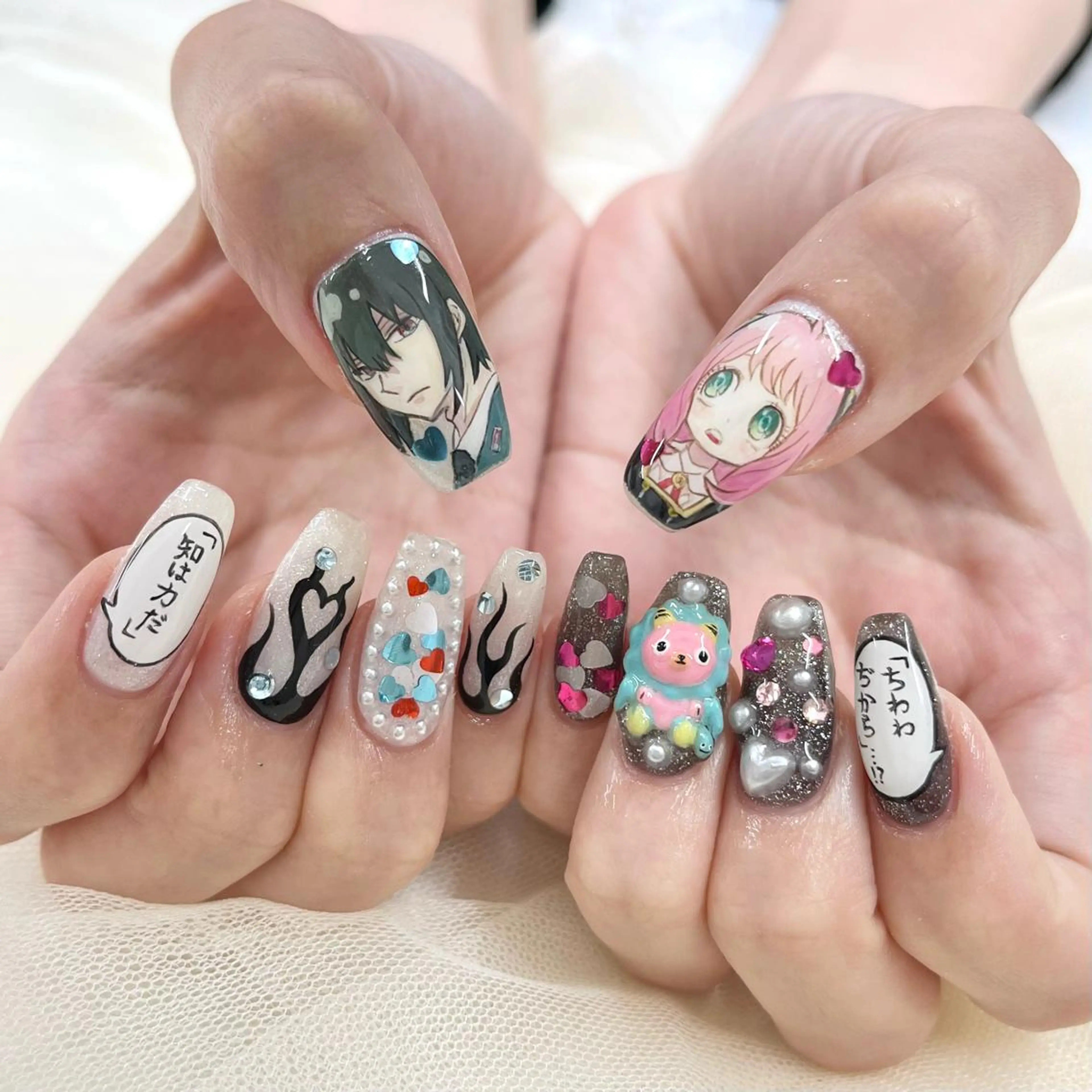 ロング ハンドネイル 池袋痛ネイル Nok. 渡辺のネイルデザイン