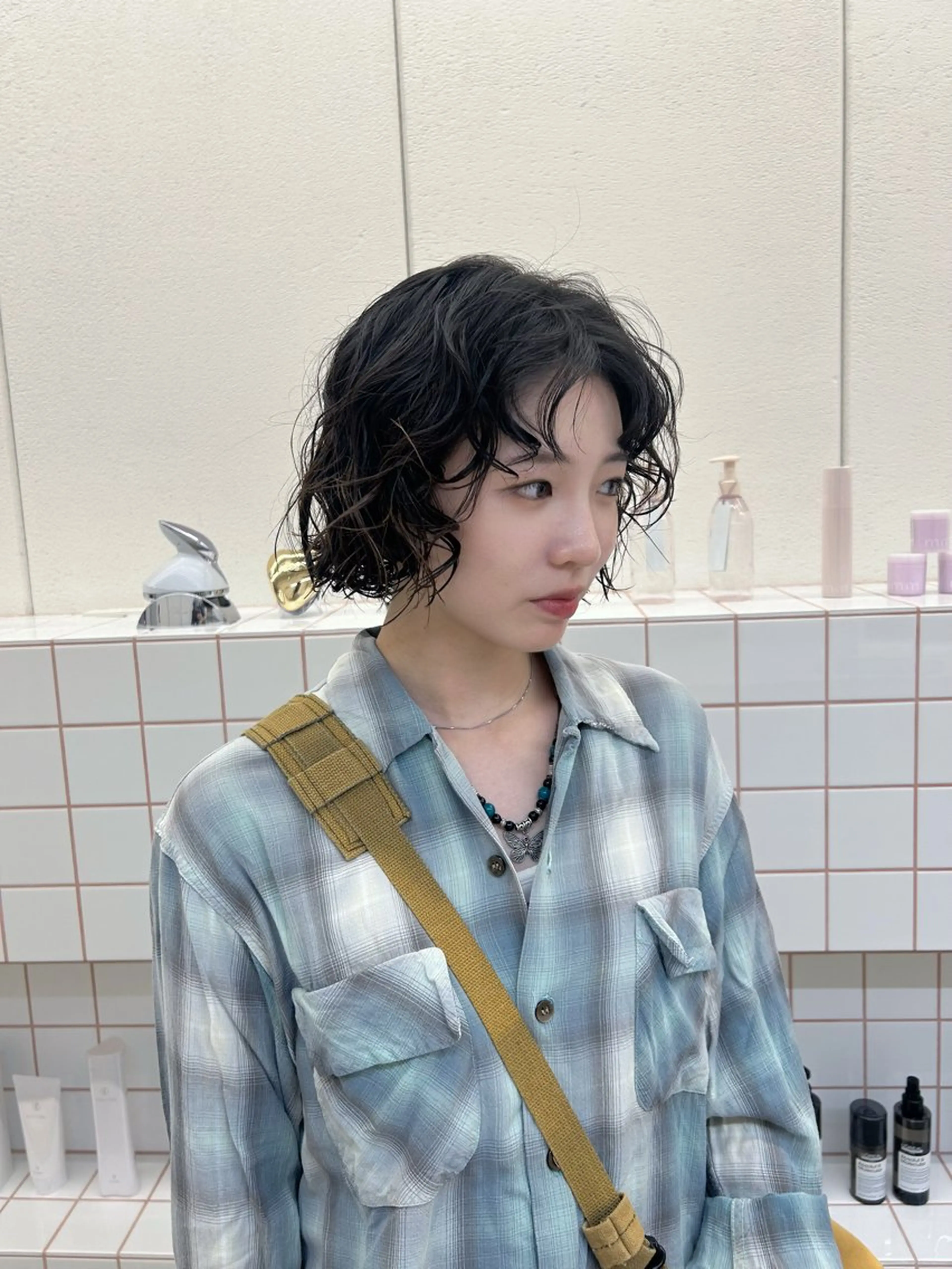 ショート カット パーマ 名古屋/伏見/花屋 併設/不破新のヘアスタイル