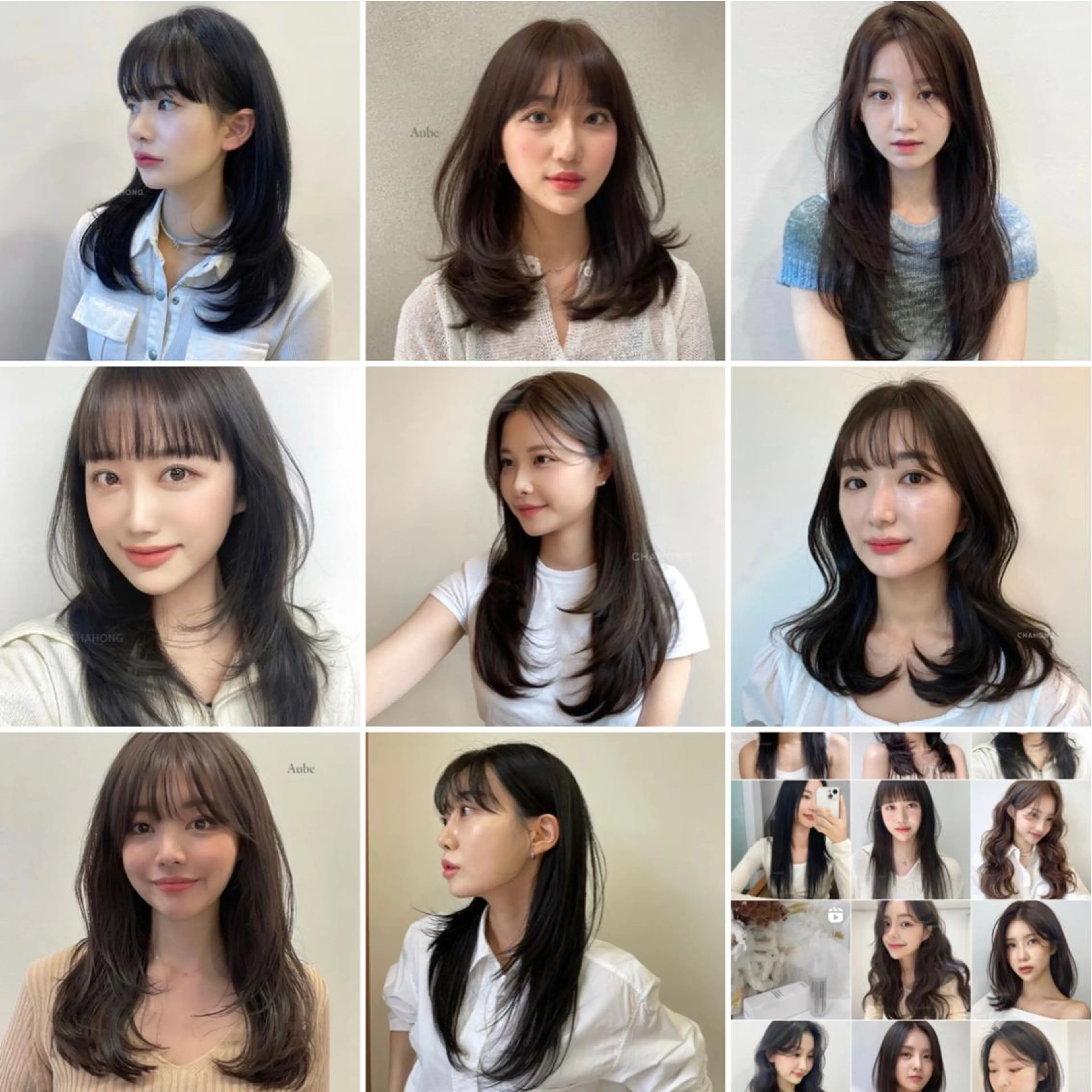 ロング 韓国風ヘア レイヤーカット カット ❤︎︎韓国ヘア❤︎︎ 𝑺𝒉𝒊𝒉𝒐のヘアスタイル