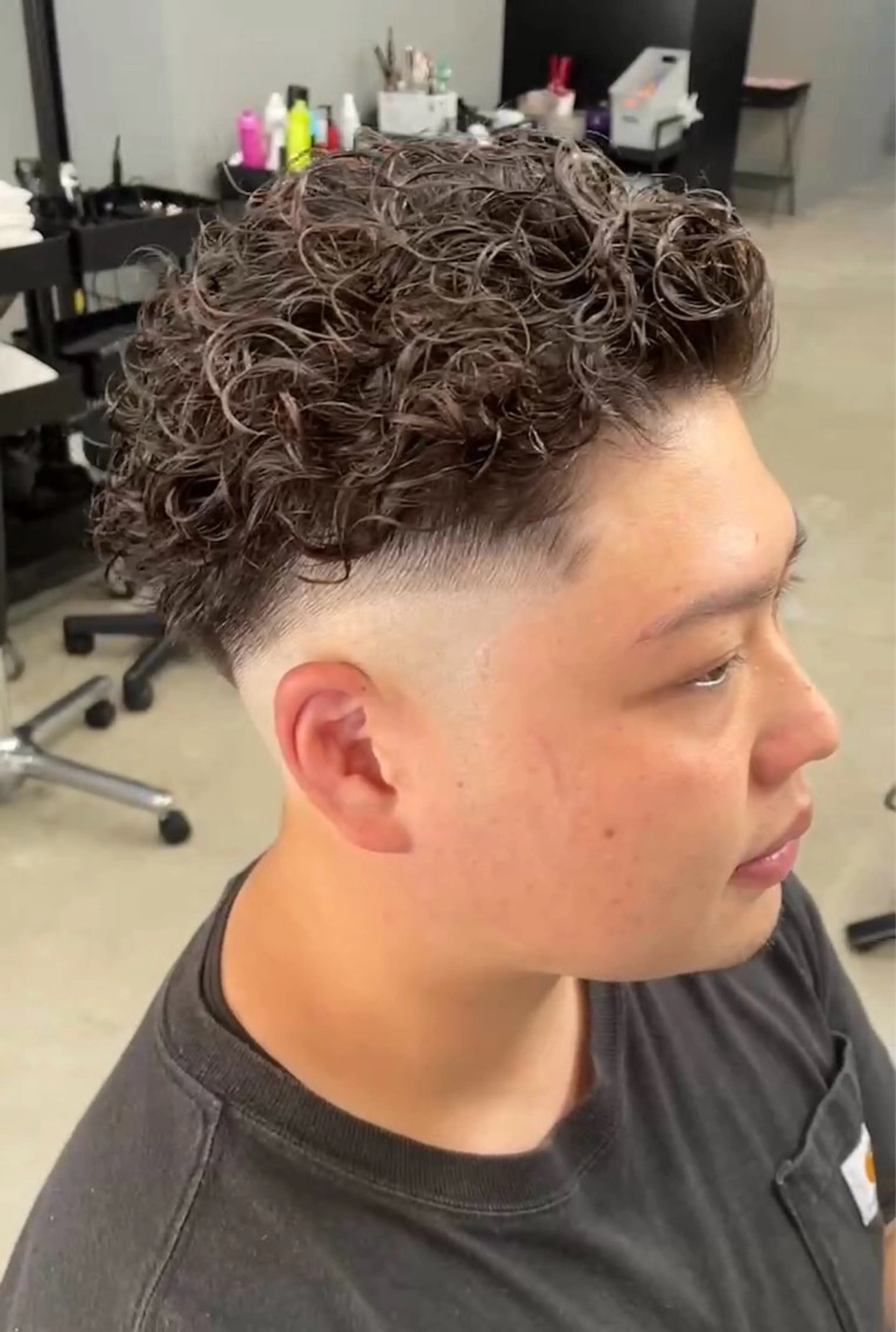 ショート パーマ メンズ カット パーマ メンズ専門サロン wokeのヘアスタイル