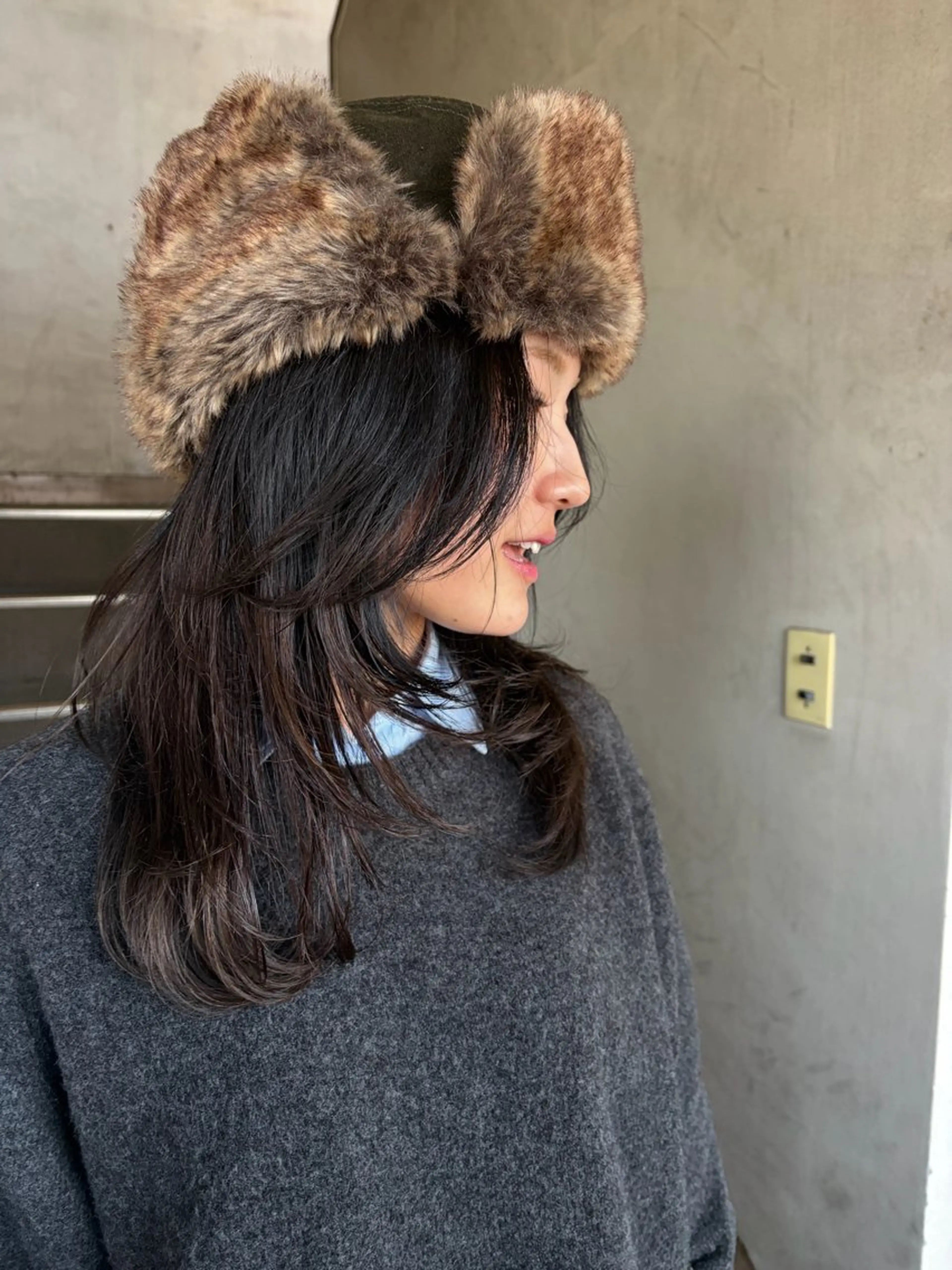 ミディアム 顔周りカット レイヤーカット unit.所属・unit./ ReNnaのヘアスタイル