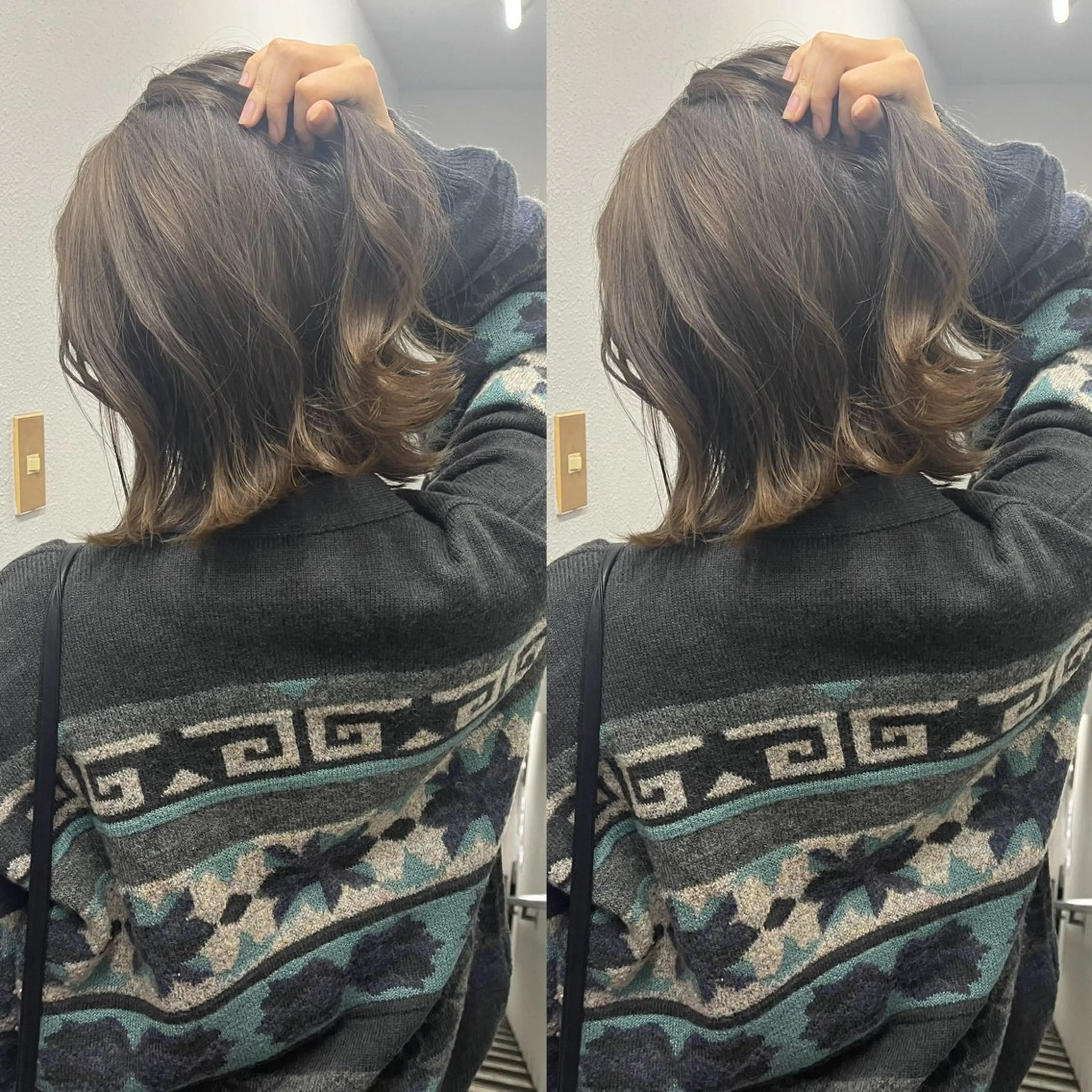 ミディアム カット ヘアカラー トリートメント 💗レイヤーショート ボブ艶髪/竜也💗のヘアスタイル