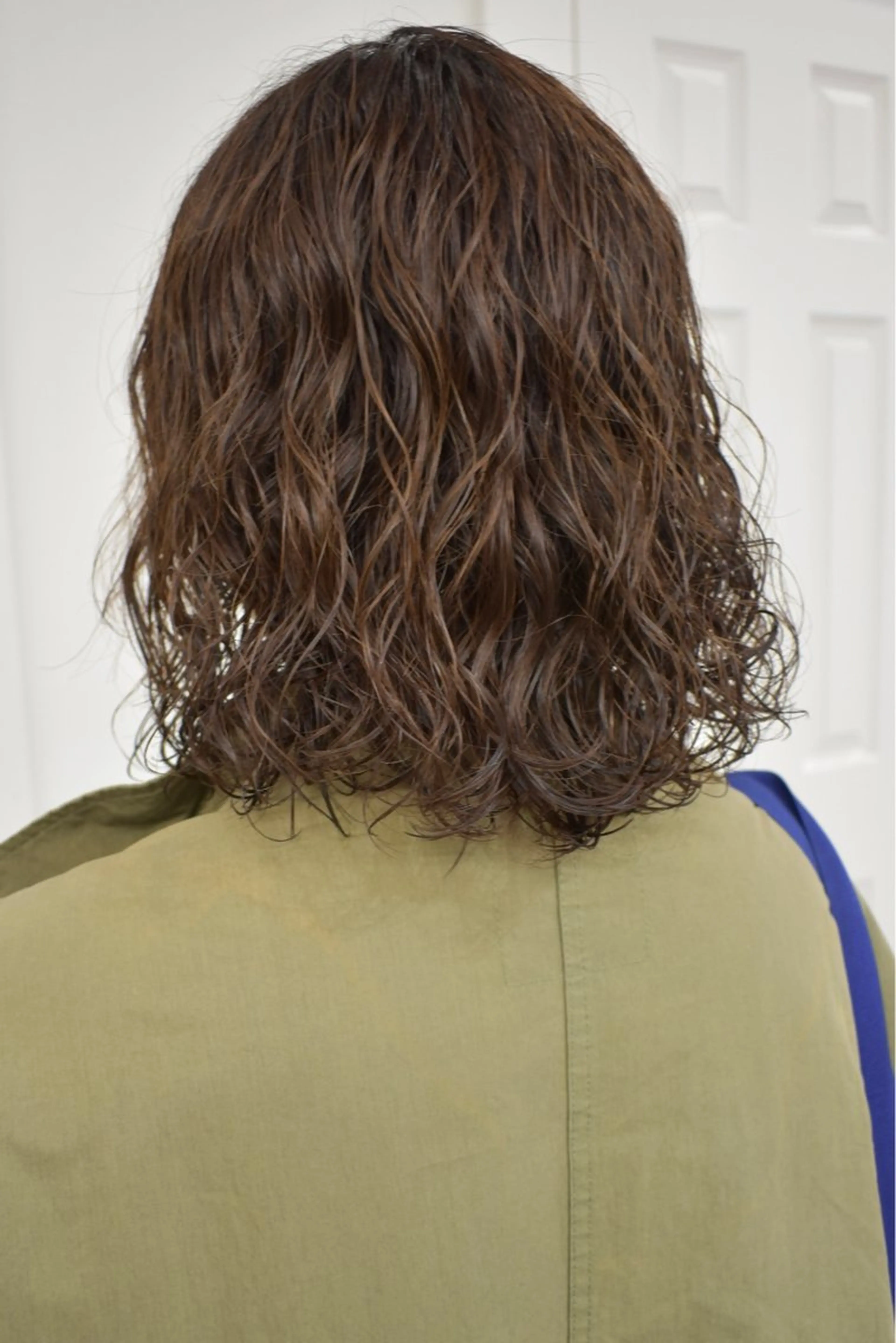 ミディアム カラー パーマ カット パーマ トリートメント レイヤーボブ/ 艶カラー/サナ🌼のヘアスタイル