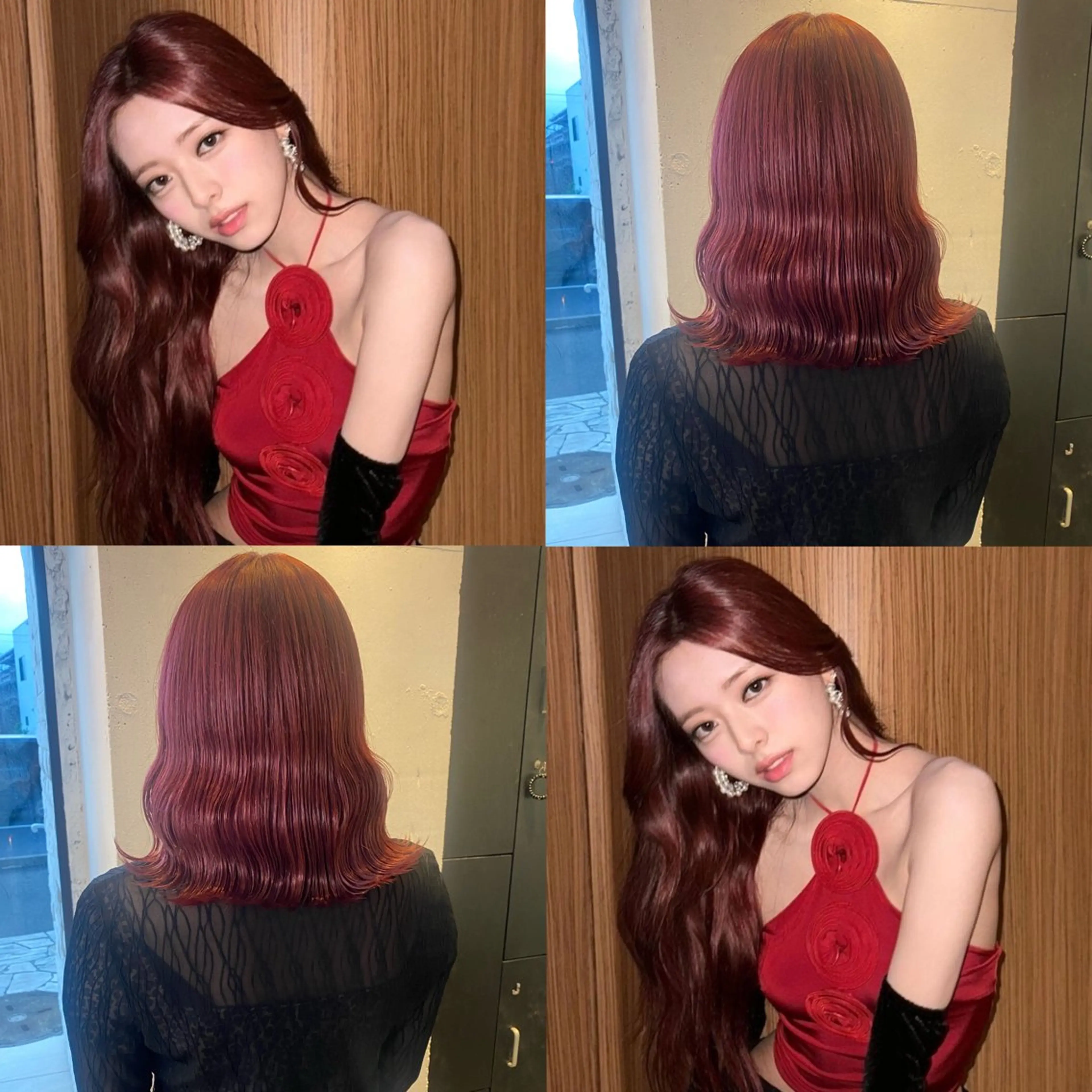 セミロング ヘアカラー 韓国ヘア特化 💟 ララア 💟のヘアスタイル