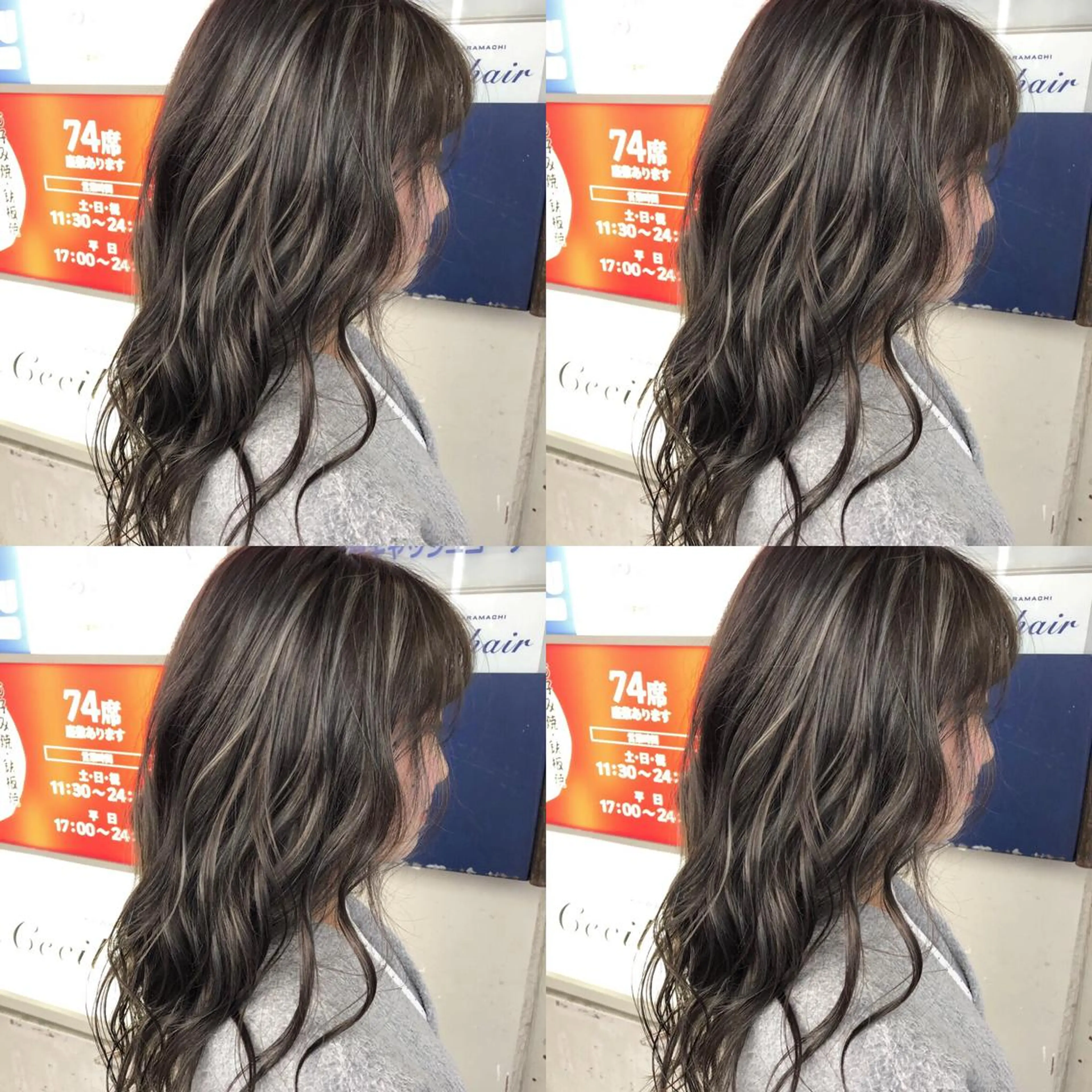 ミディアム カラー グレージュ ハイライトカラー ハイライト カット ヘアカラー トリートメント JILBLAN京都 ショート/ハイライトのヘアスタイル