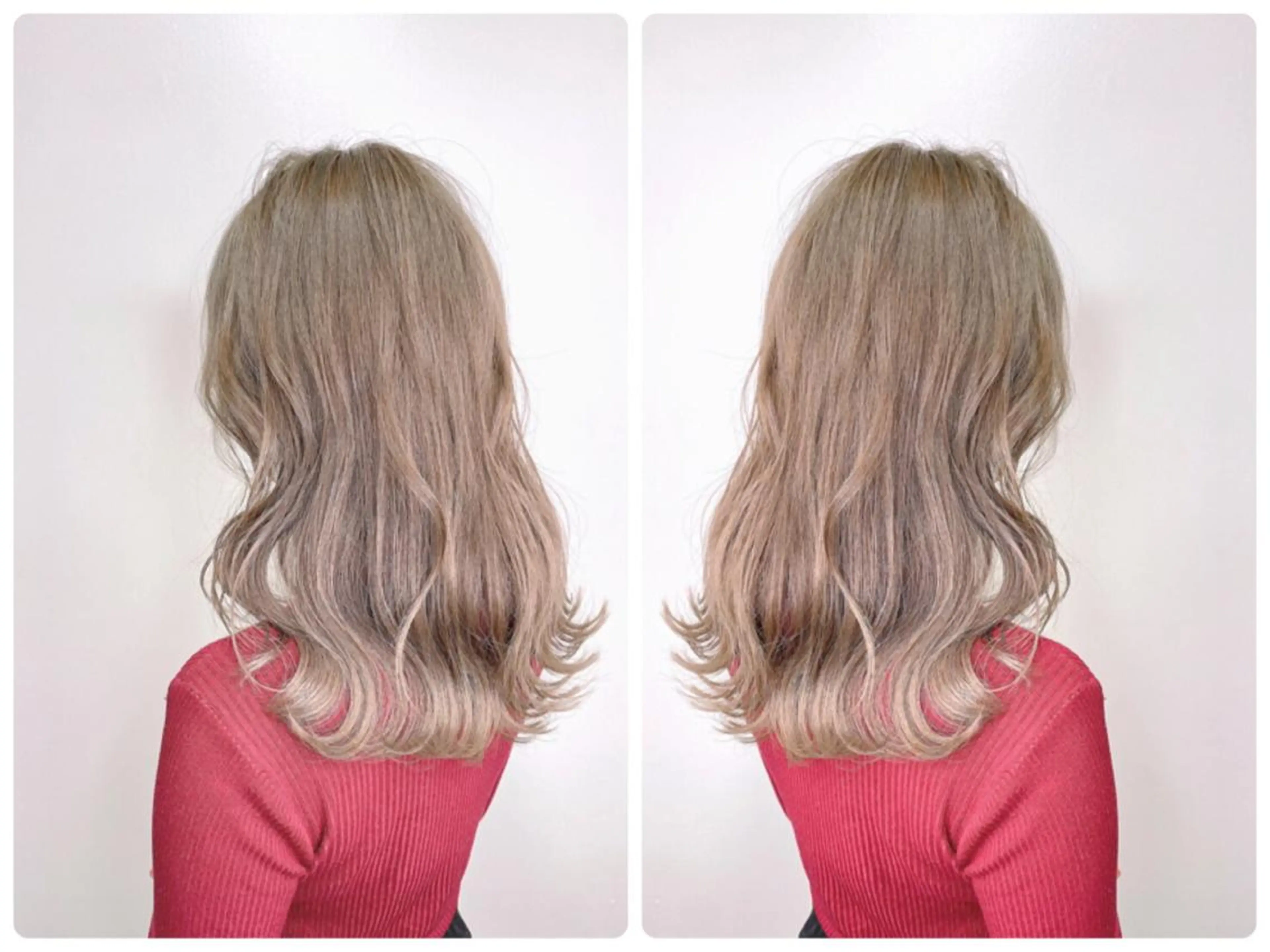 ロング カラー フェザーパーマ/ ダブルカラー/藤田のヘアスタイル