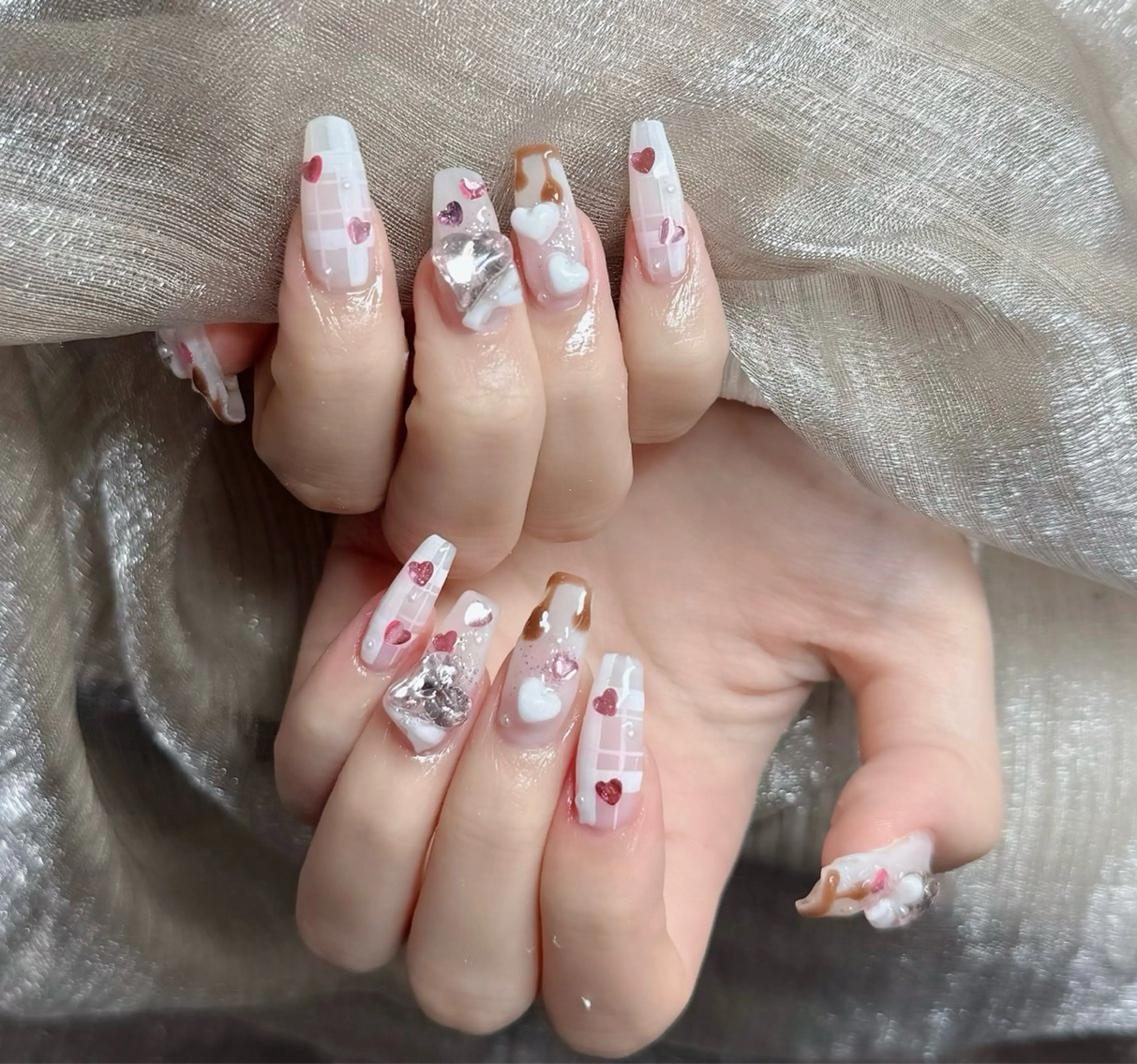 ネイル アートネイル フレンチネイル ジェルネイル 韓国ネイル マグネットネイル Lenie Shinokuboのネイルデザイン