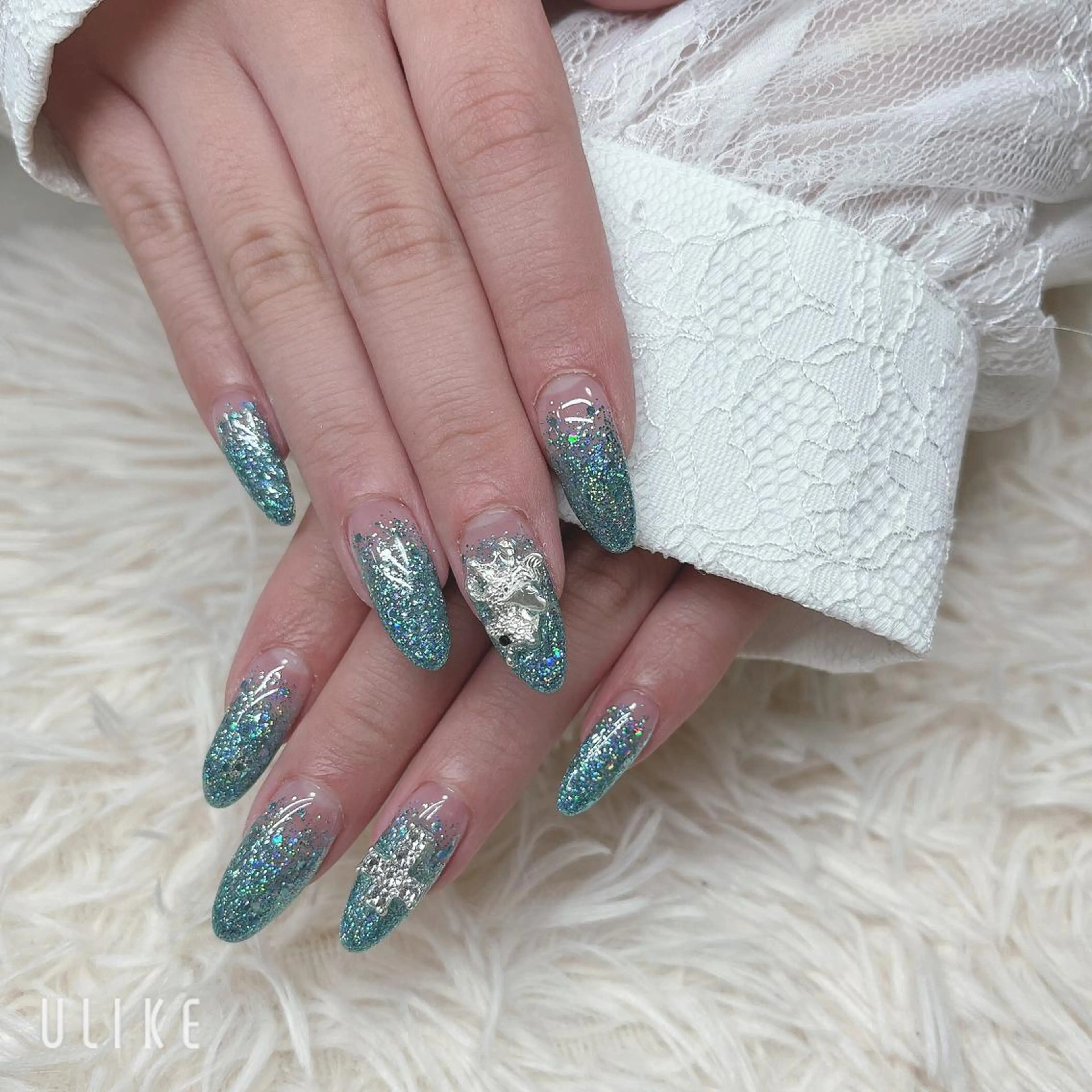 ネイル アートネイル クリアネイル フレンチネイル ジェルネイル ガラスフレンチ 🐕‍🦺Yappy 💗A-tanのネイルデザイン