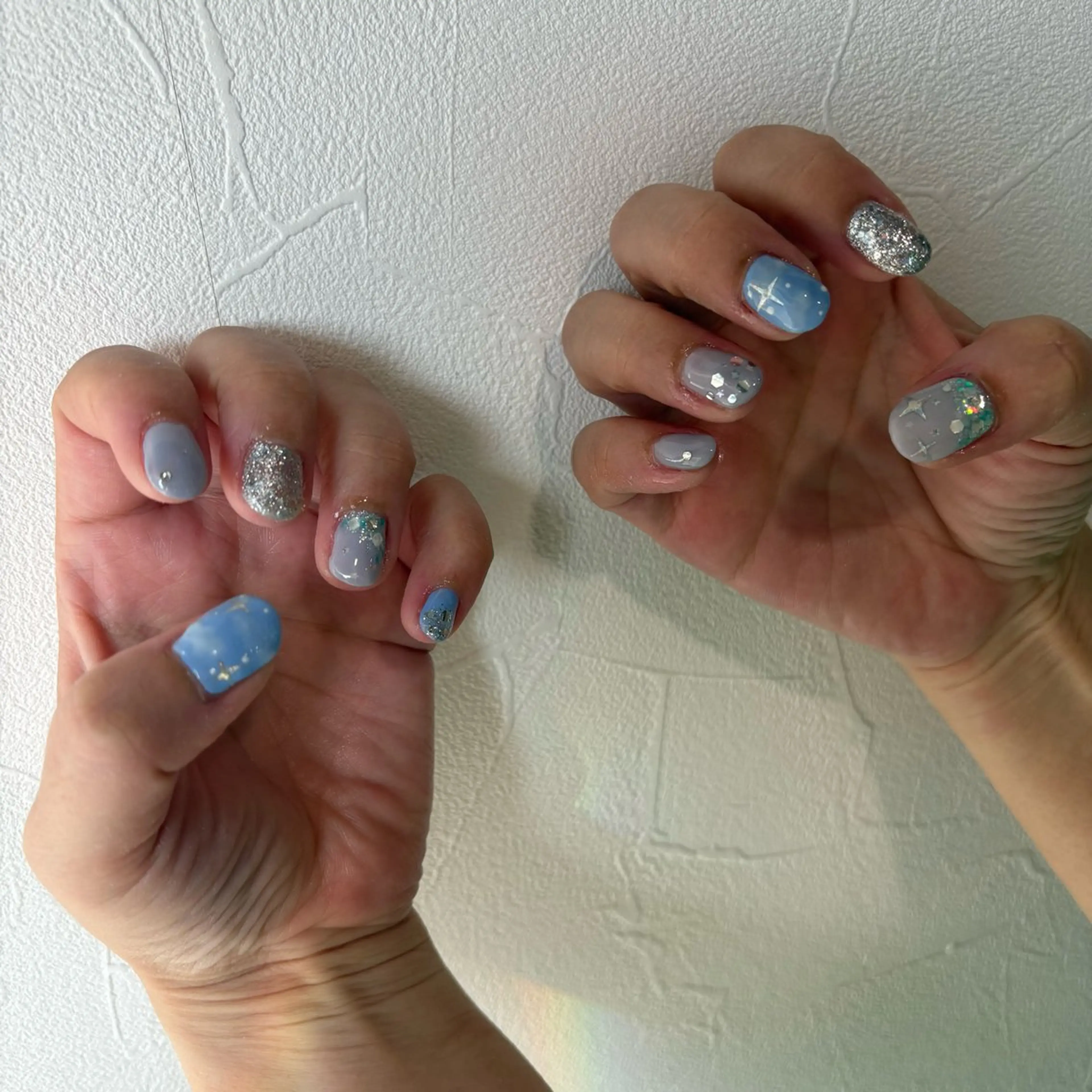 ネイル アートネイル クリアネイル 長さ出し キラキラネイル 韓国ネイル vante_aimi .パラジェル取扱店のネイルデザイン