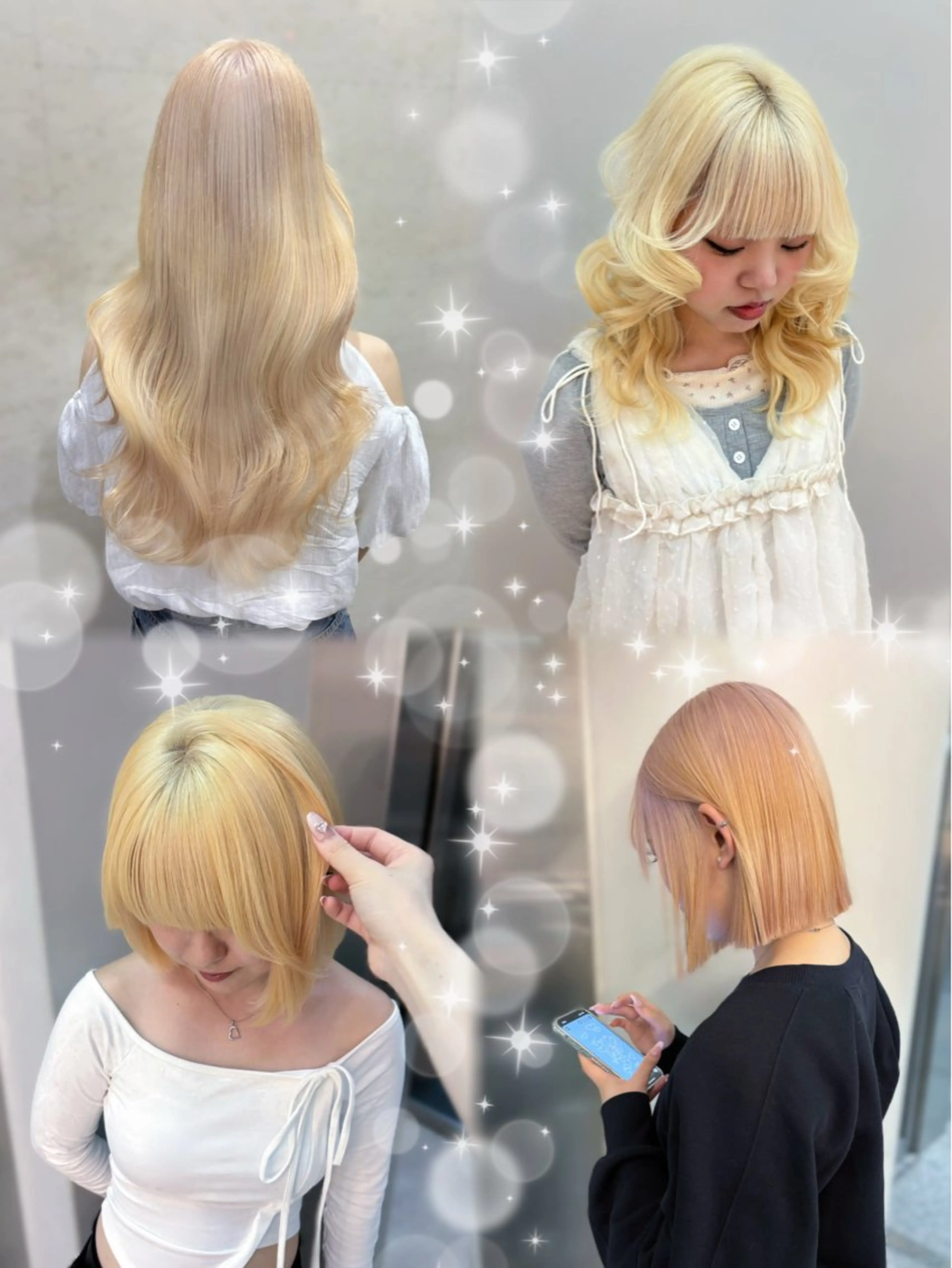 ミディアム カラー ブリーチ ブロンド 透明感カラー ヘアカラー enne栄店 fukaのヘアスタイル