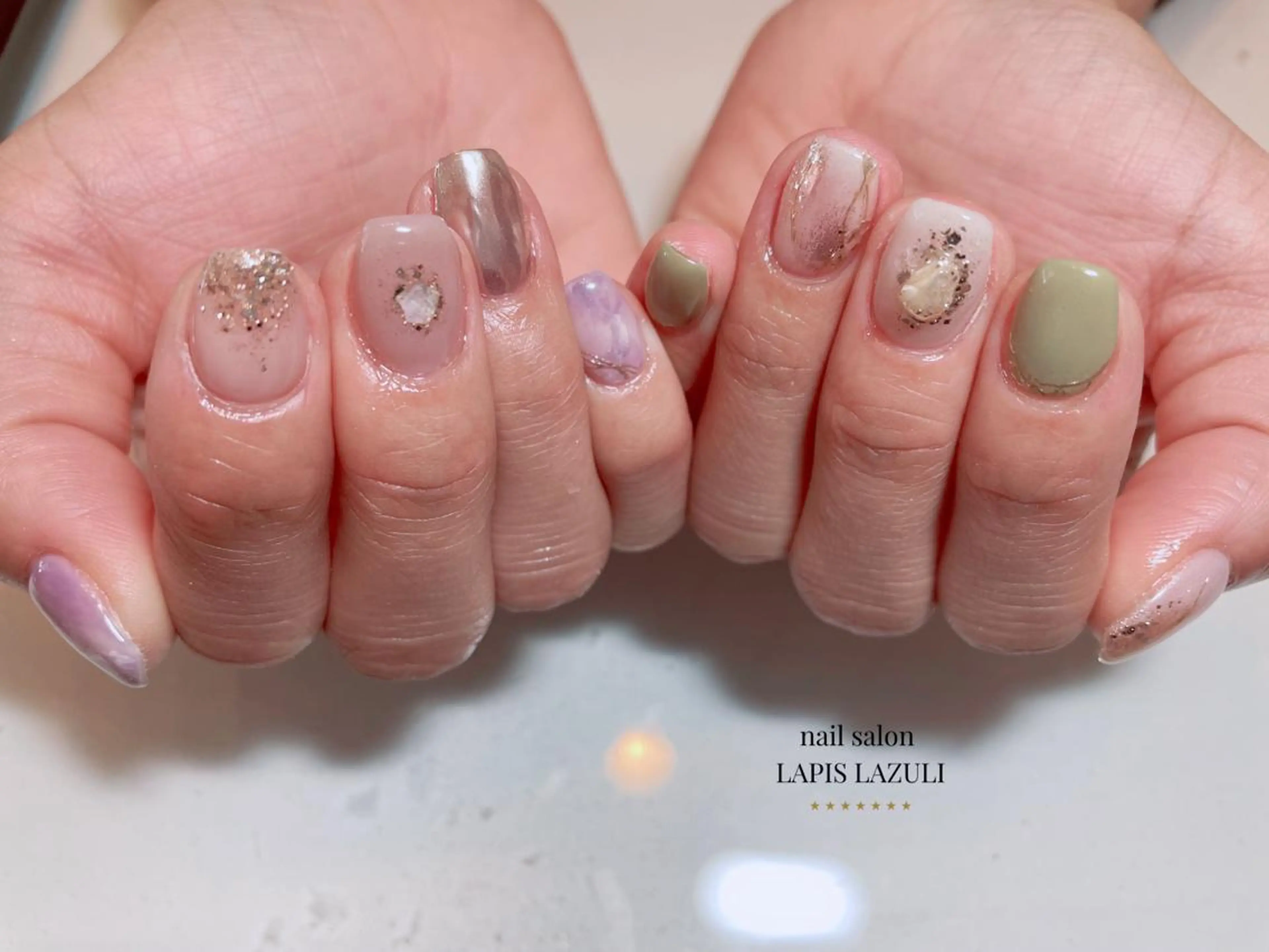 ネイル ジェルネイル マットネイル ミラーネイル ニュアンスネイル オフィスネイル ハンドネイル nail salon ラピスラズリのネイルデザイン