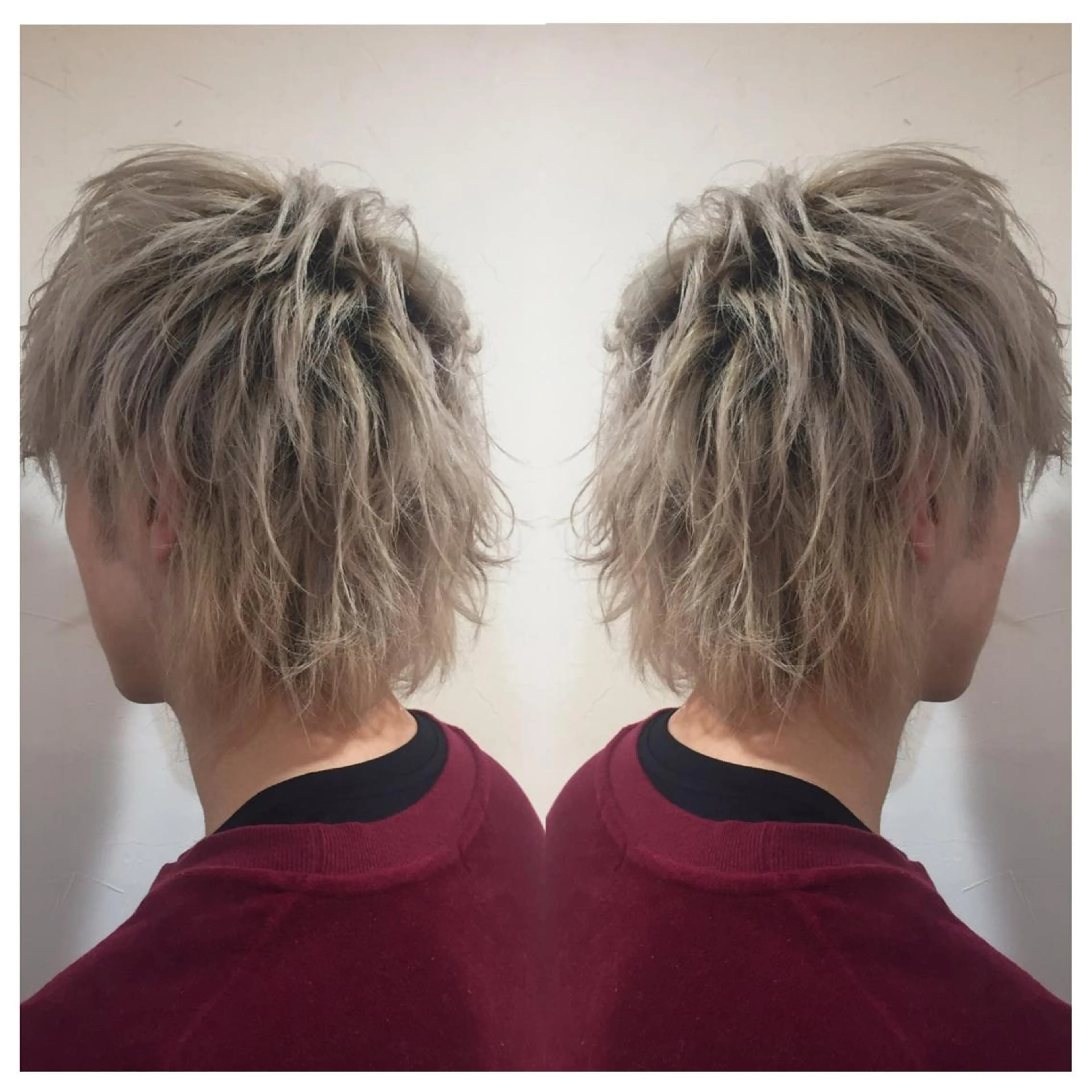 ショート カラー メンズ ベージュカラー ミルクティーベージュ ホワイトミルクティーベージュ 髪質改善/痛ませ ないカラー/西村航大のヘアスタイル