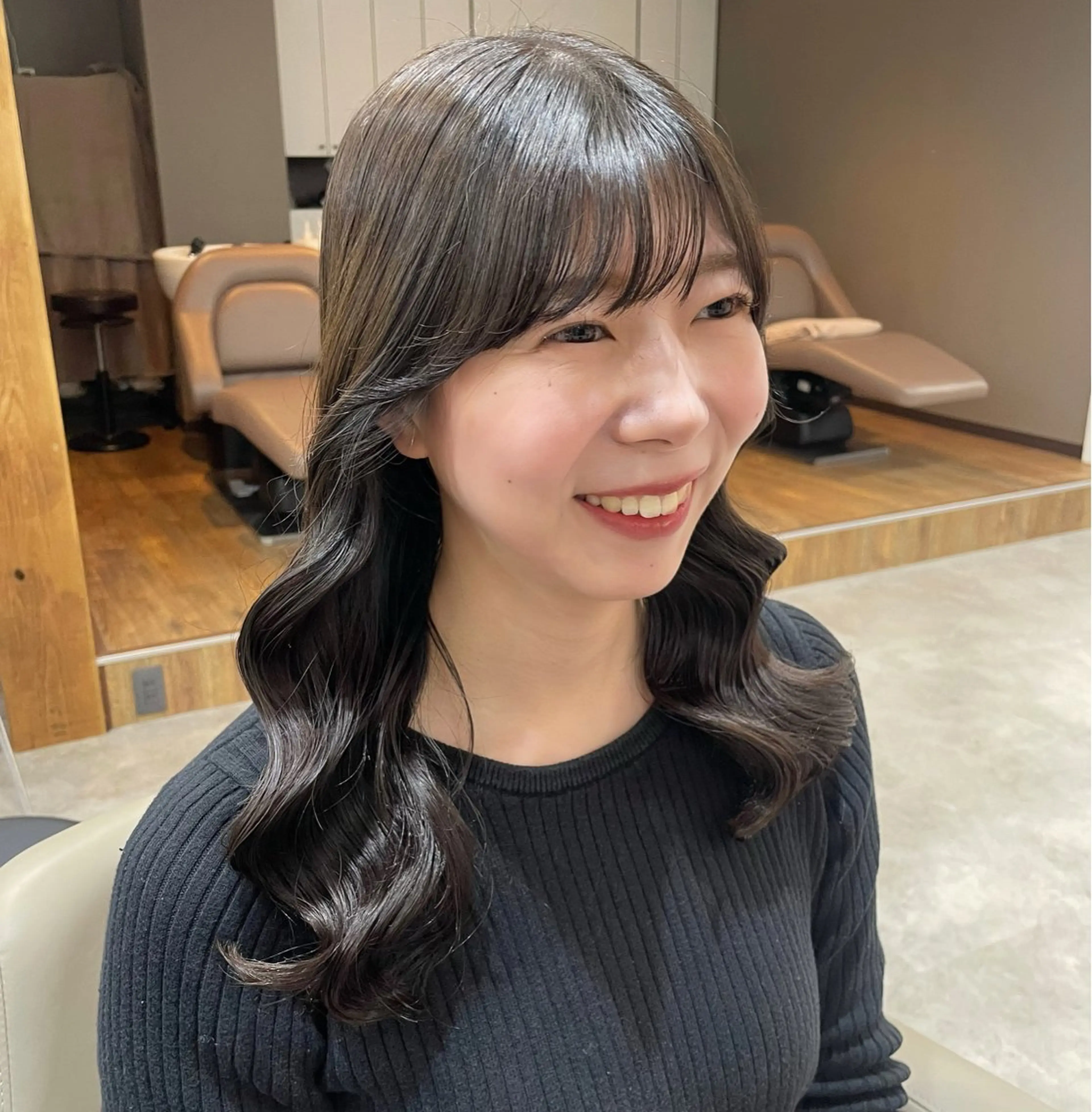 ロング パーマ 韓国風パーマ/ヘア セット/店長みづきのヘアスタイル