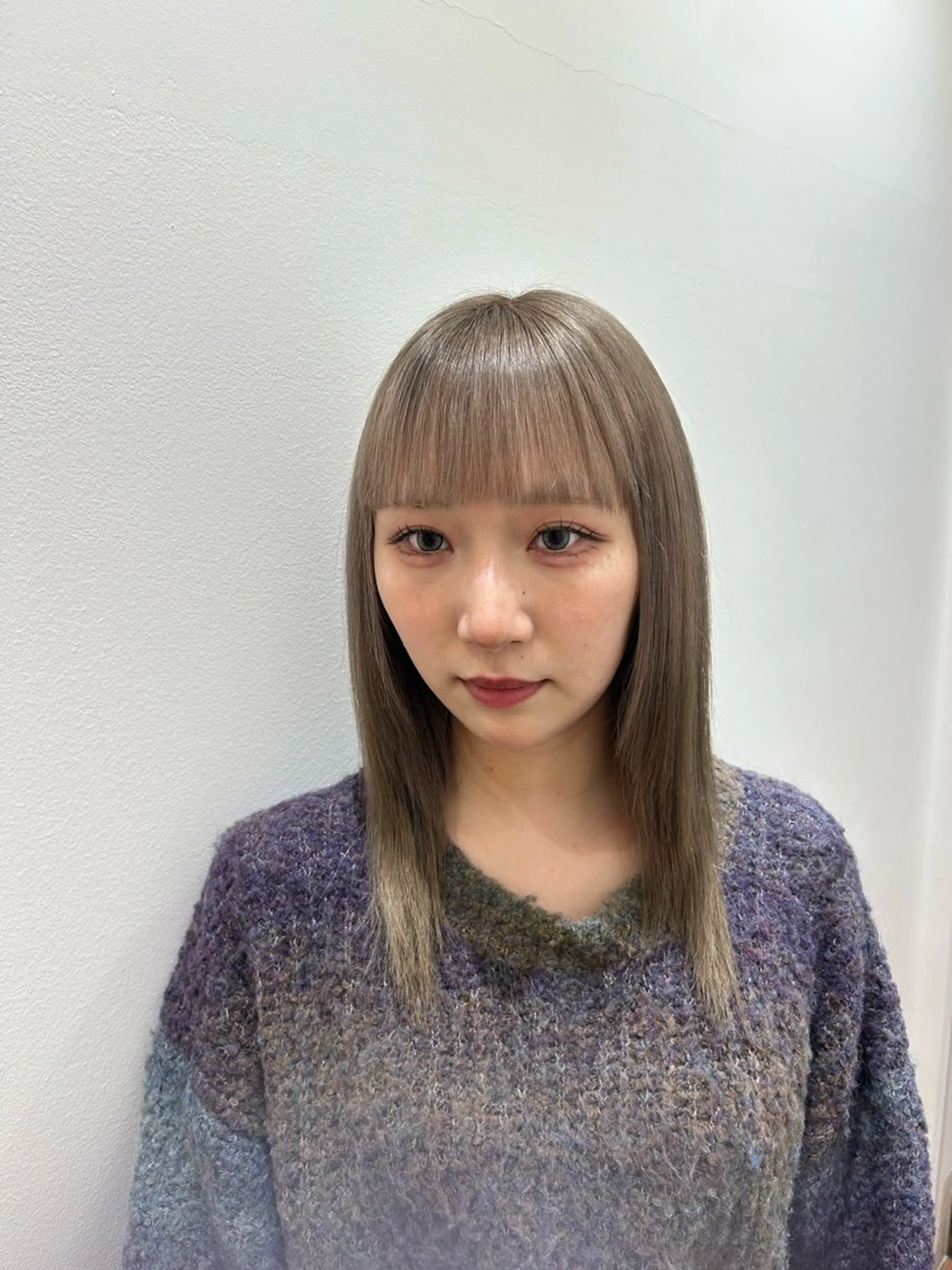 ミディアム カラー 透明感カラー グレージュ ヘアカラー トリートメント Ash中目黒店 Mizuki 🎀のヘアスタイル