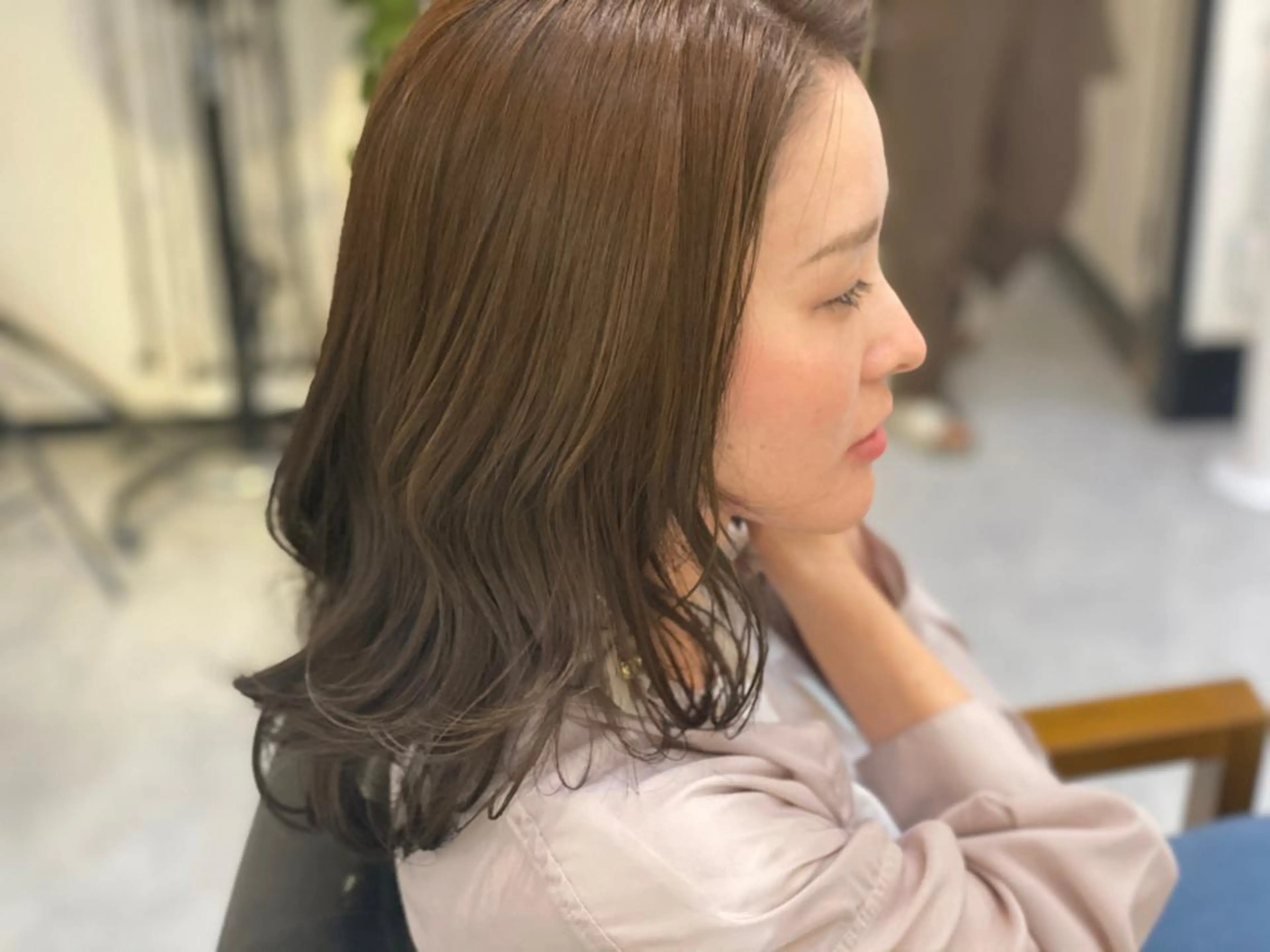 セミロング カラー ハイライトカラー ハイライト カット ヘアカラー トリートメント ヘッドスパ CARICIA🌱 masaeのヘアスタイル