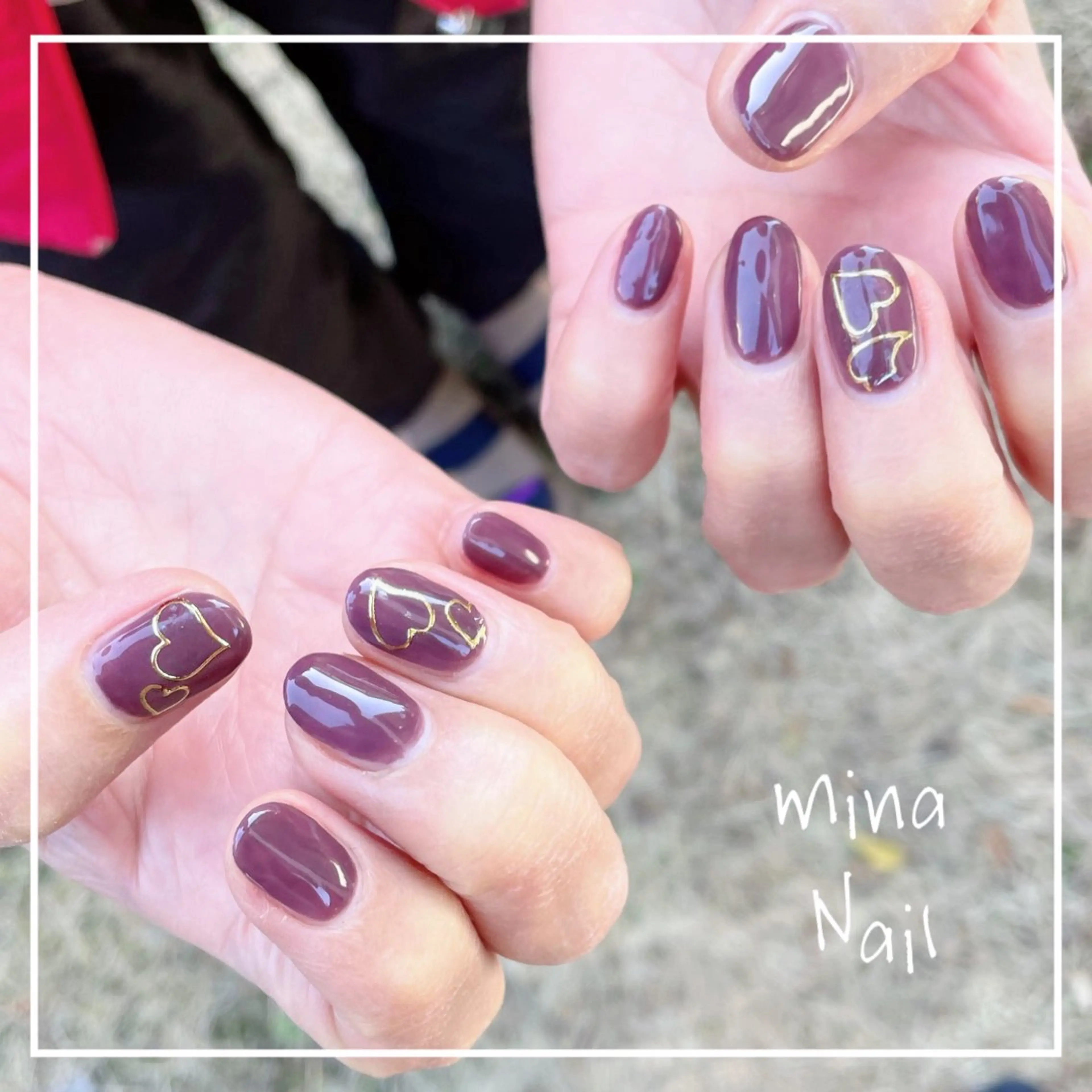ネイル ハート バレンタイン mina Nailのネイルデザイン