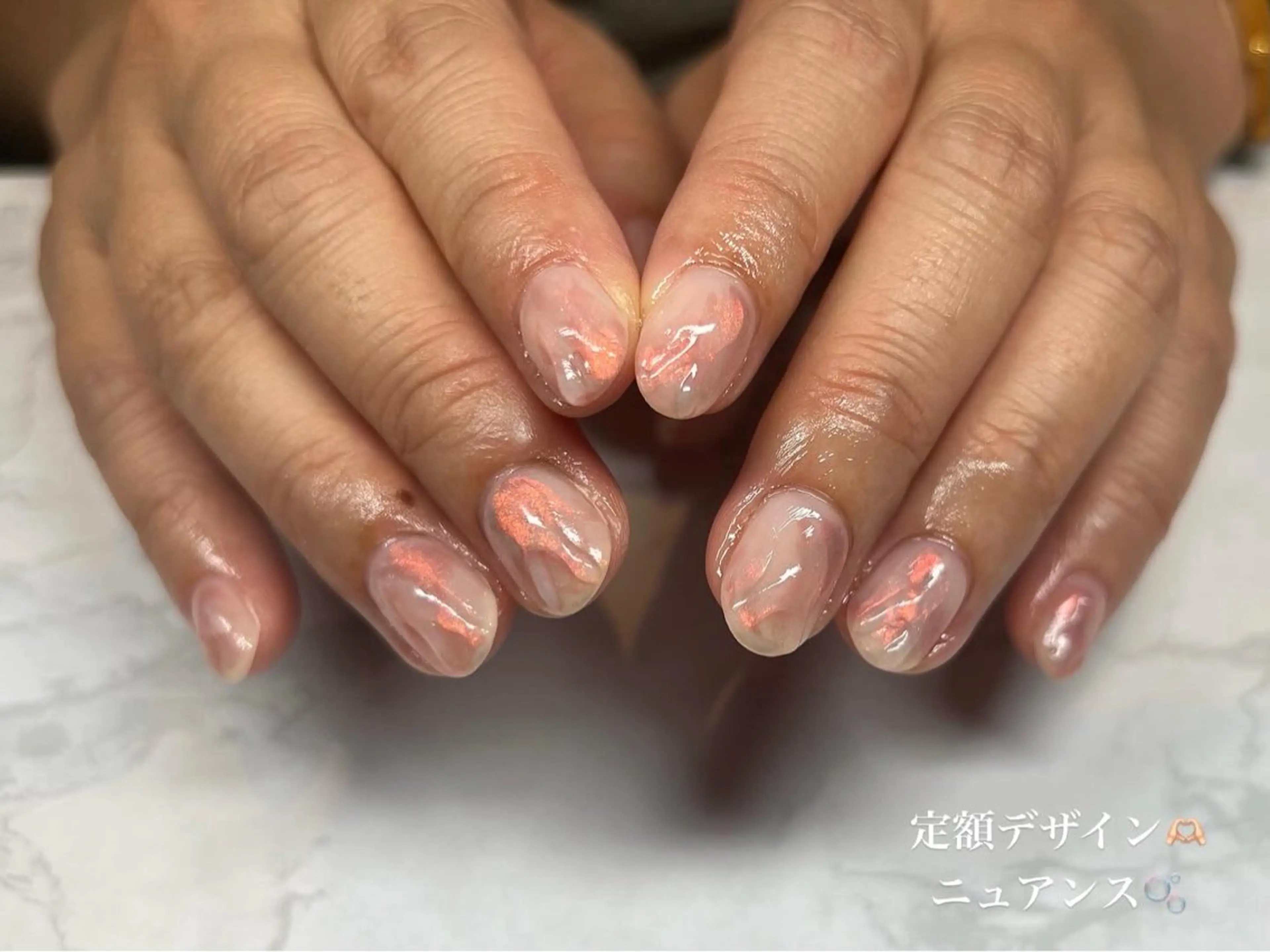 ネイル ニュアンスネイル ハンドネイル Bianca大名店 yonekuraのネイルデザイン