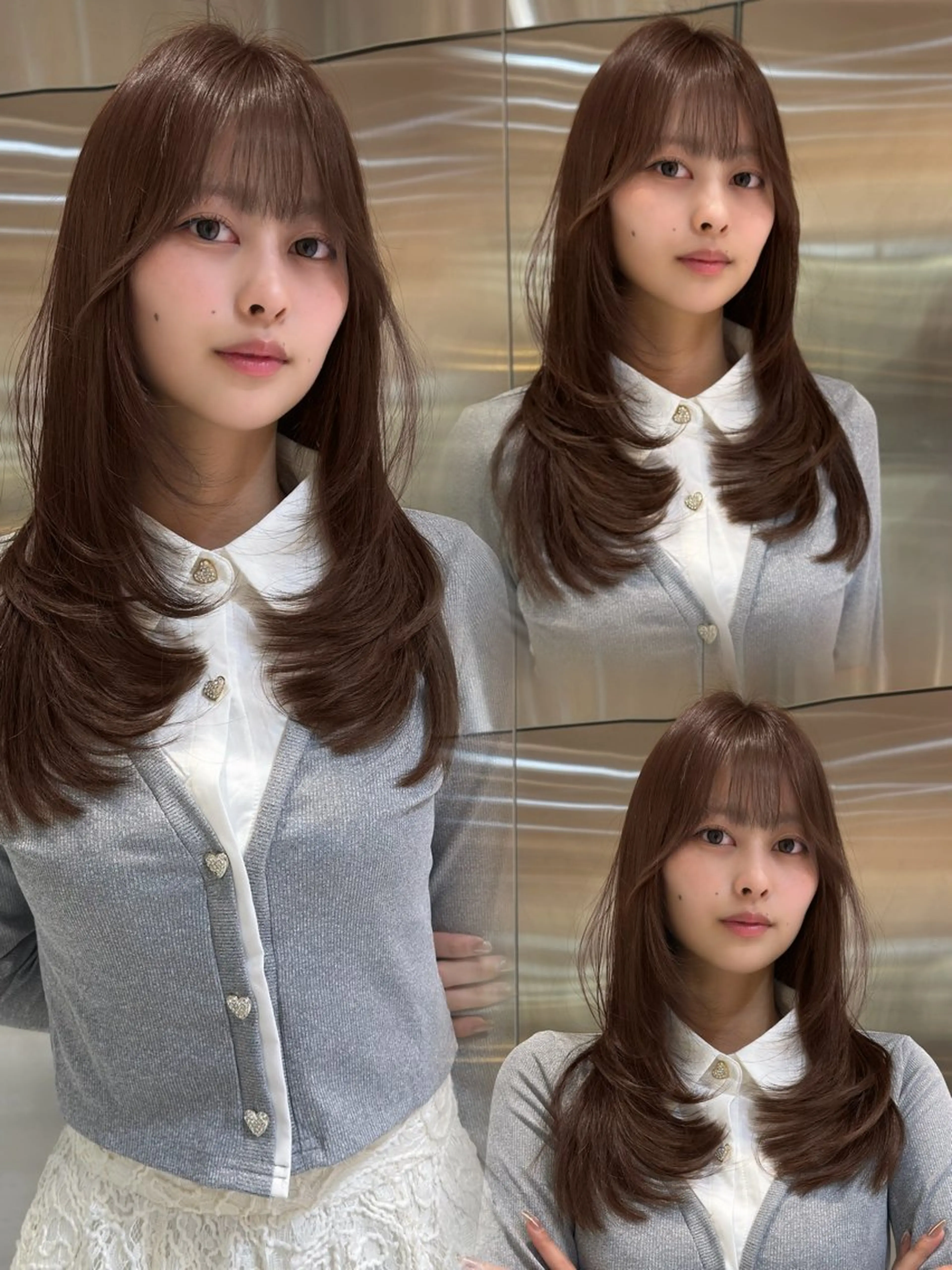 ロング カラー 髪質改善 トリートメント ブリーチなしベージュ レイヤー/リョウヤのヘアスタイル