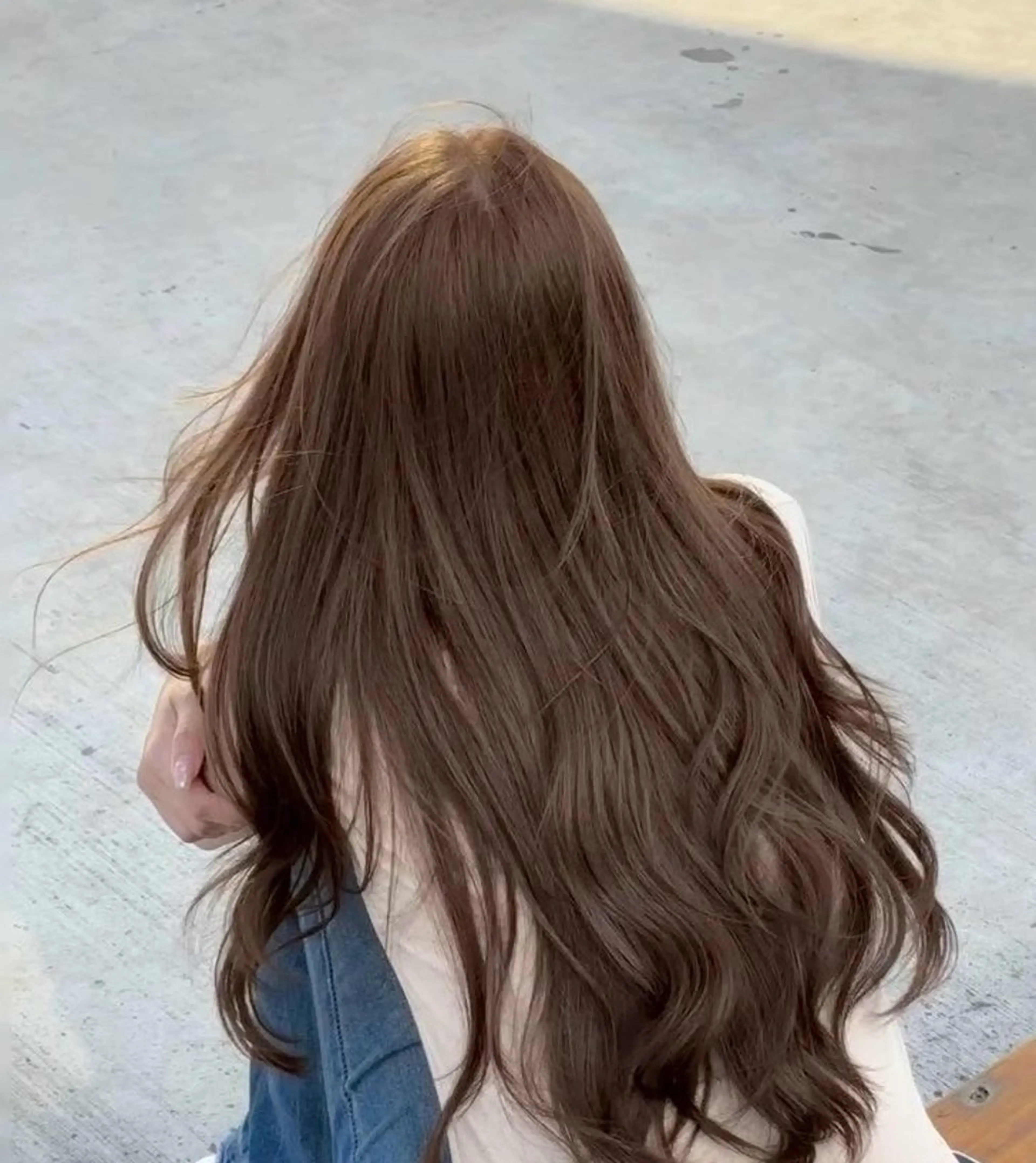 カラー ブリーチなし 透明感カラーのヘアスタイル