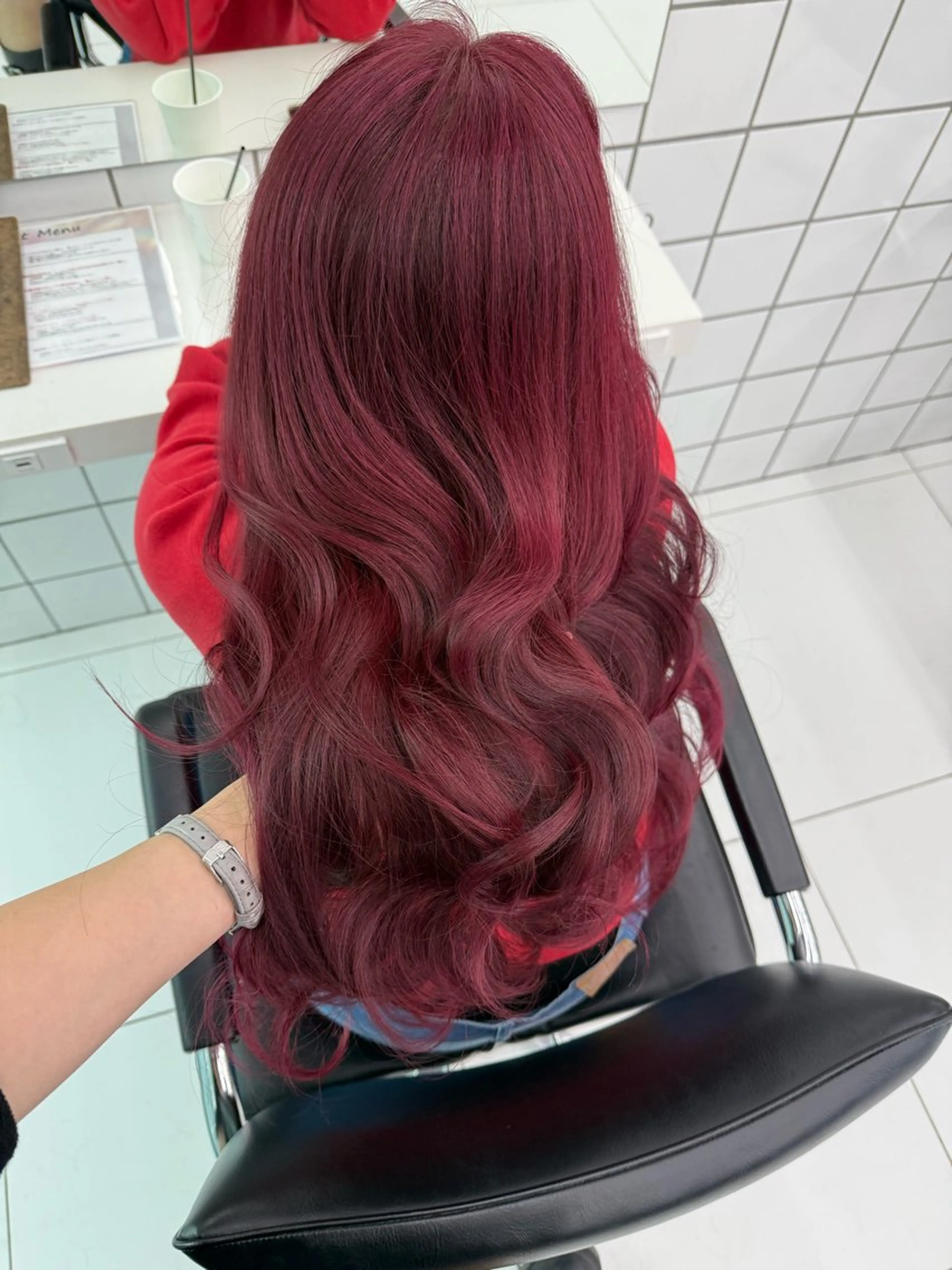 ロング カラー 𝑨𝑲𝑶 🍒/ 暖色カラーのヘアスタイル