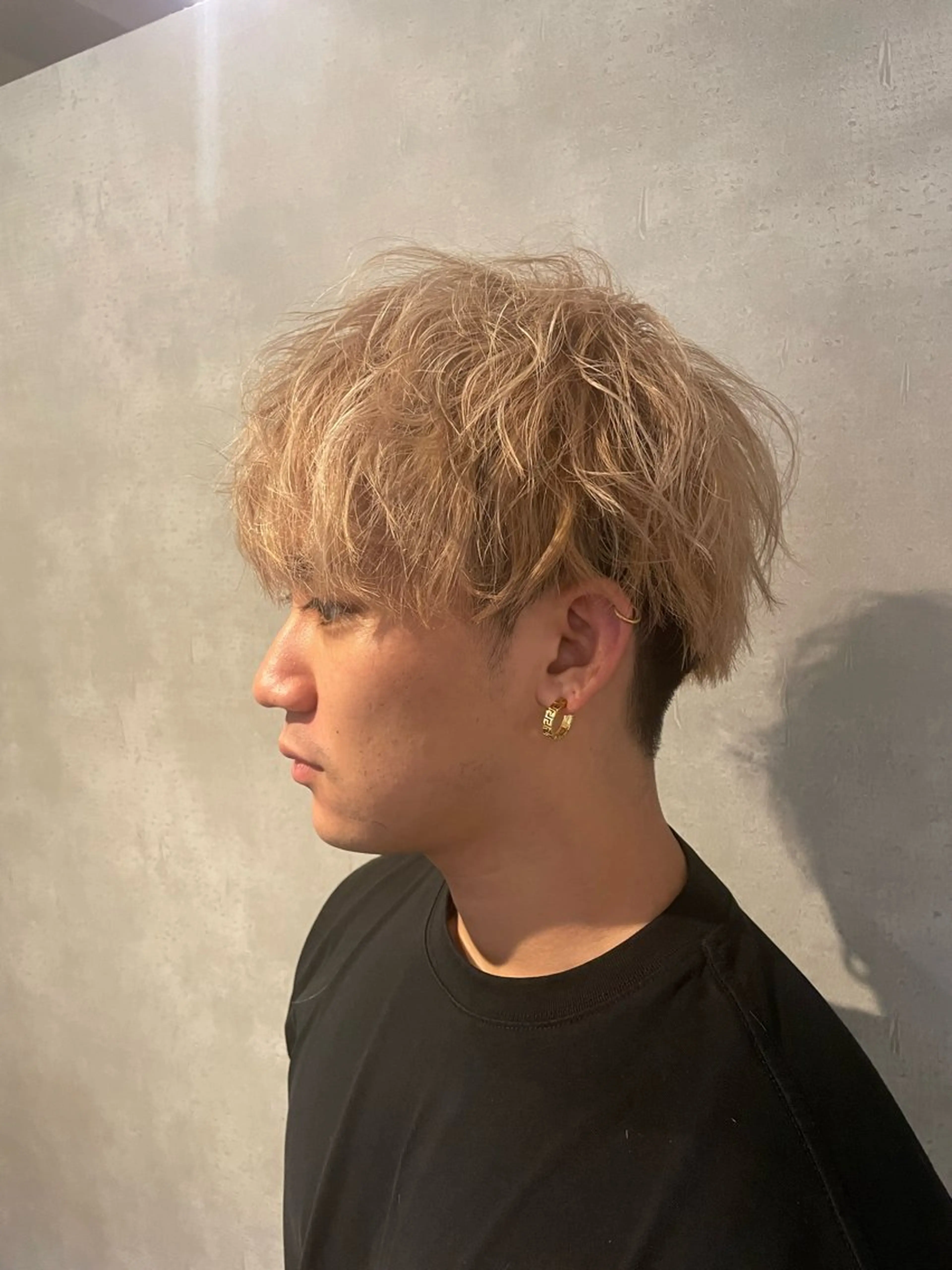 メンズ マッシュ メンズパーマ メンズツイストパーマ ツイストパーマ カット ヘアセット フリーランスシェアサロンルレイル所属・心斎橋/メンズ /ルレイル/地形真希のヘアスタイル