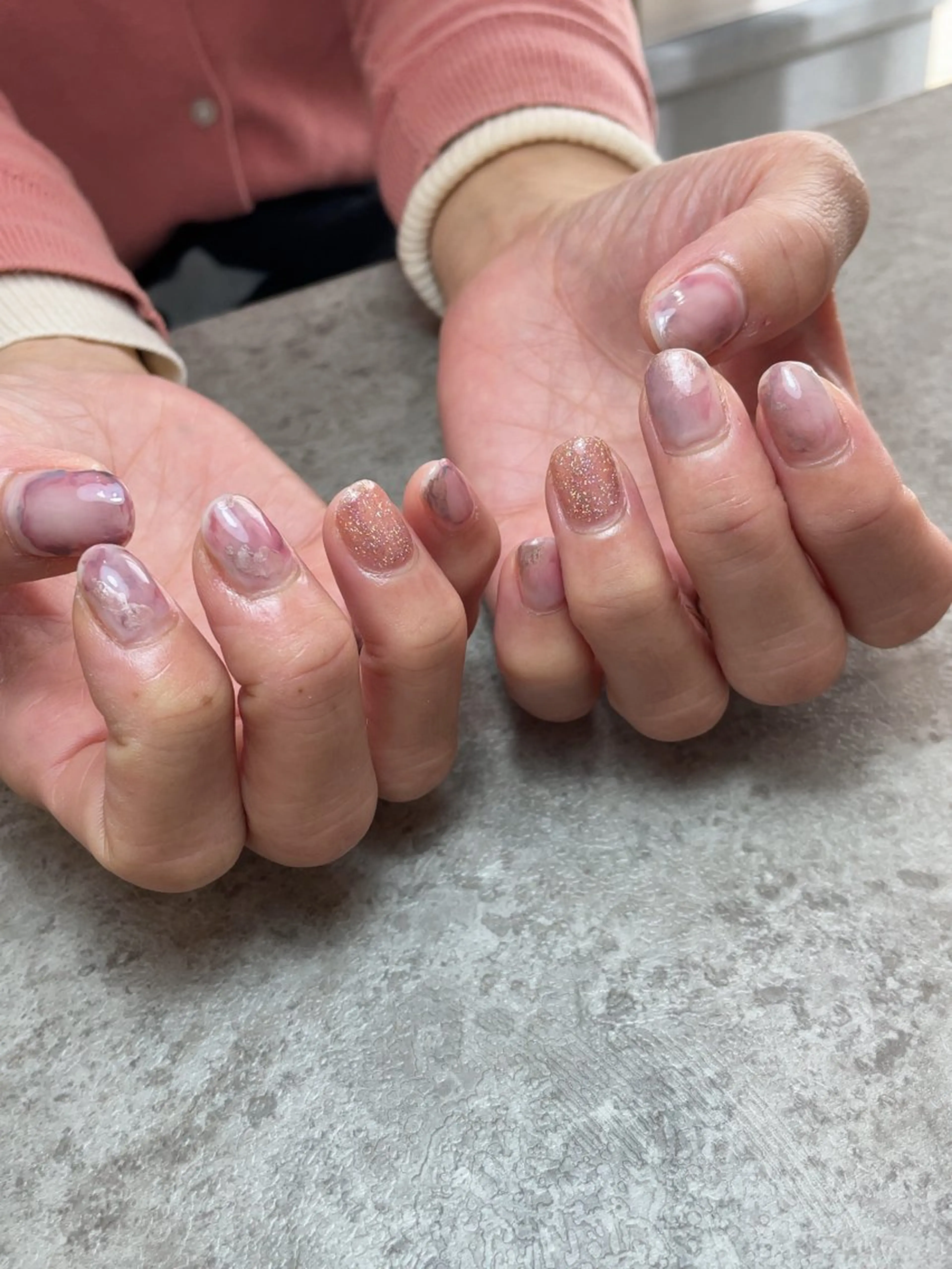 ネイル フラッシュネイル ニュアンスネイル irodori ayaのネイルデザイン