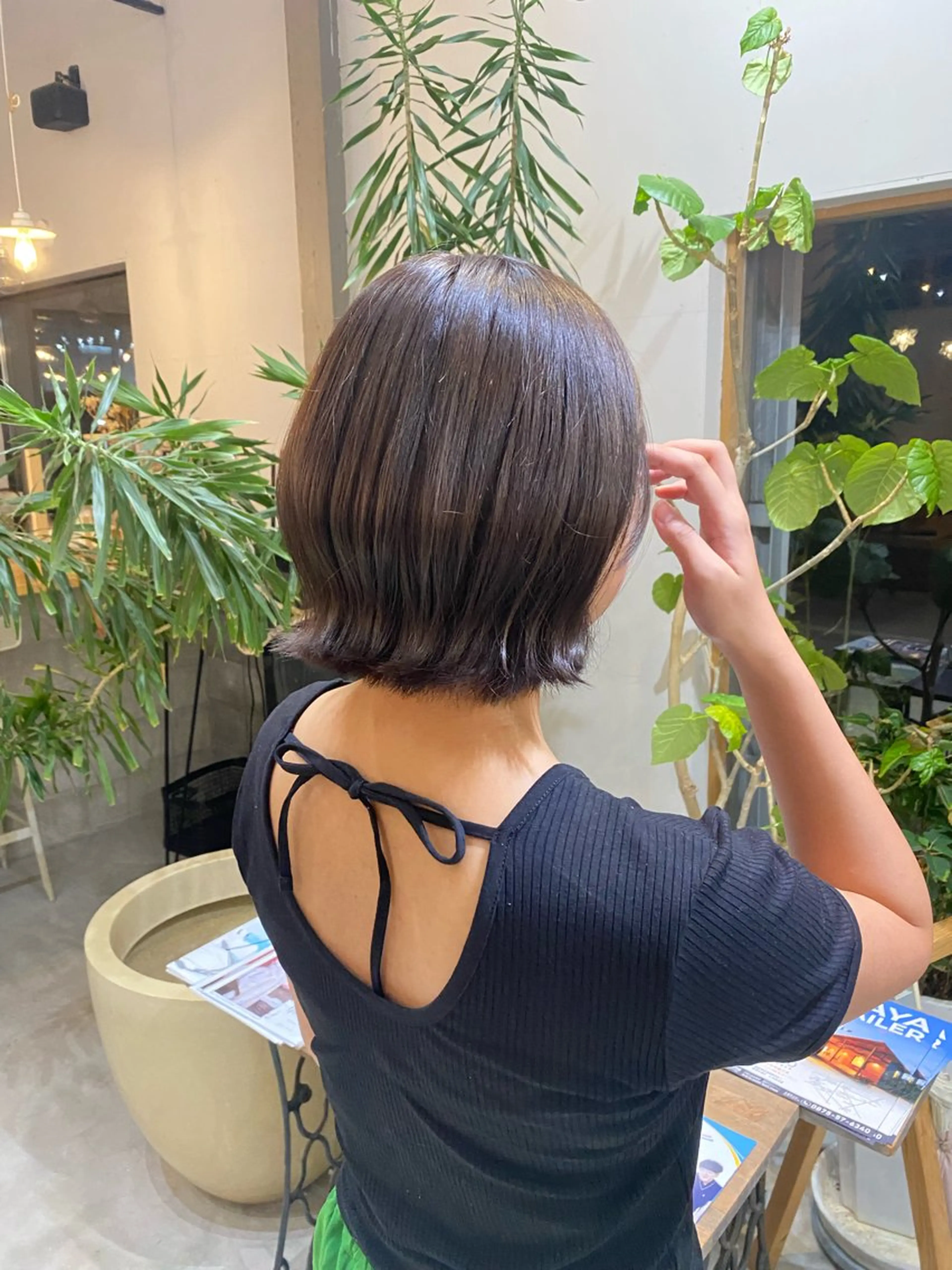 カット＋カラー　(ロング料金→顎下¥550、鎖骨下¥1100、胸下¥2200)の写真