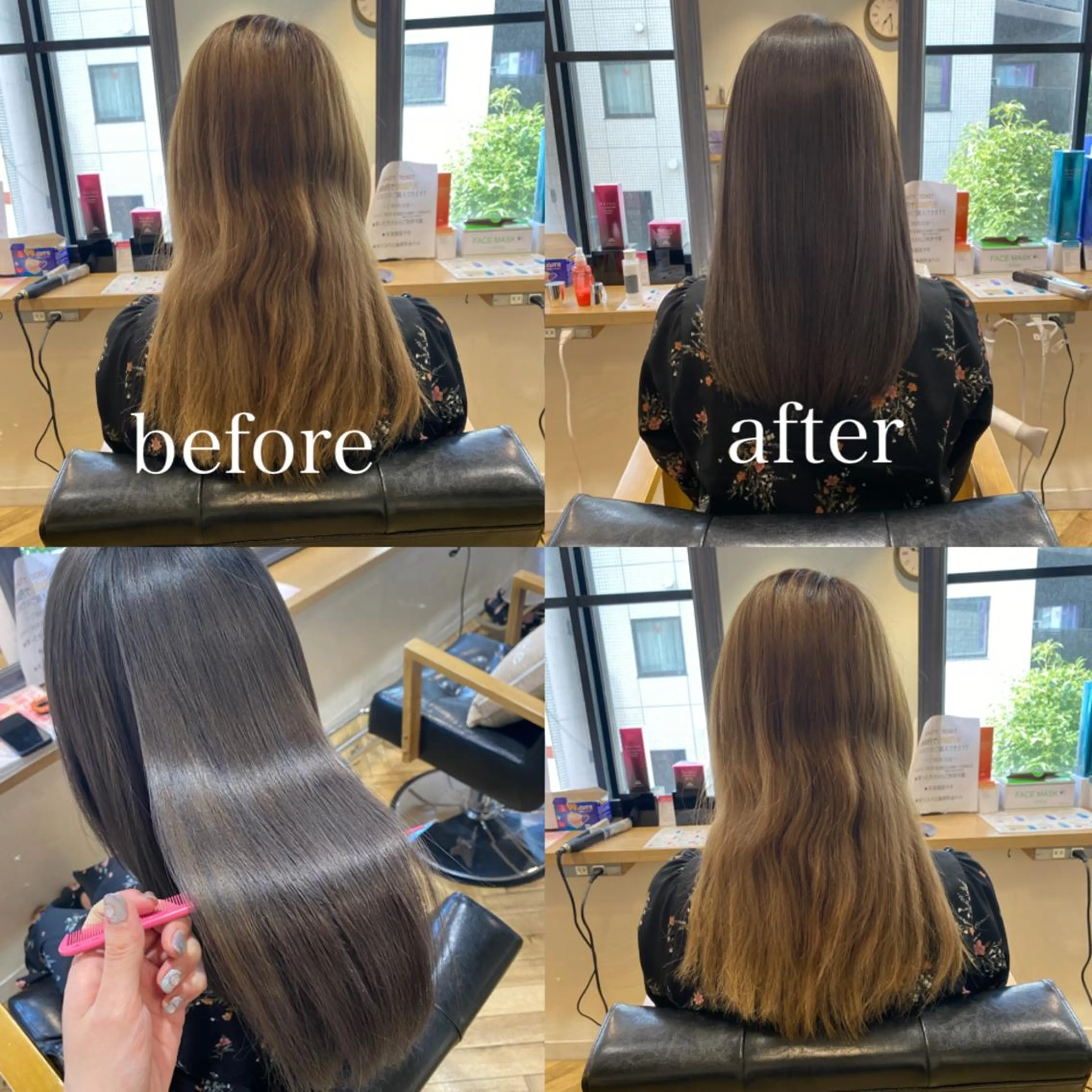 ロング カラー ブリーチ 艶カラー/韓国顔周り 🎀mamiのヘアスタイル