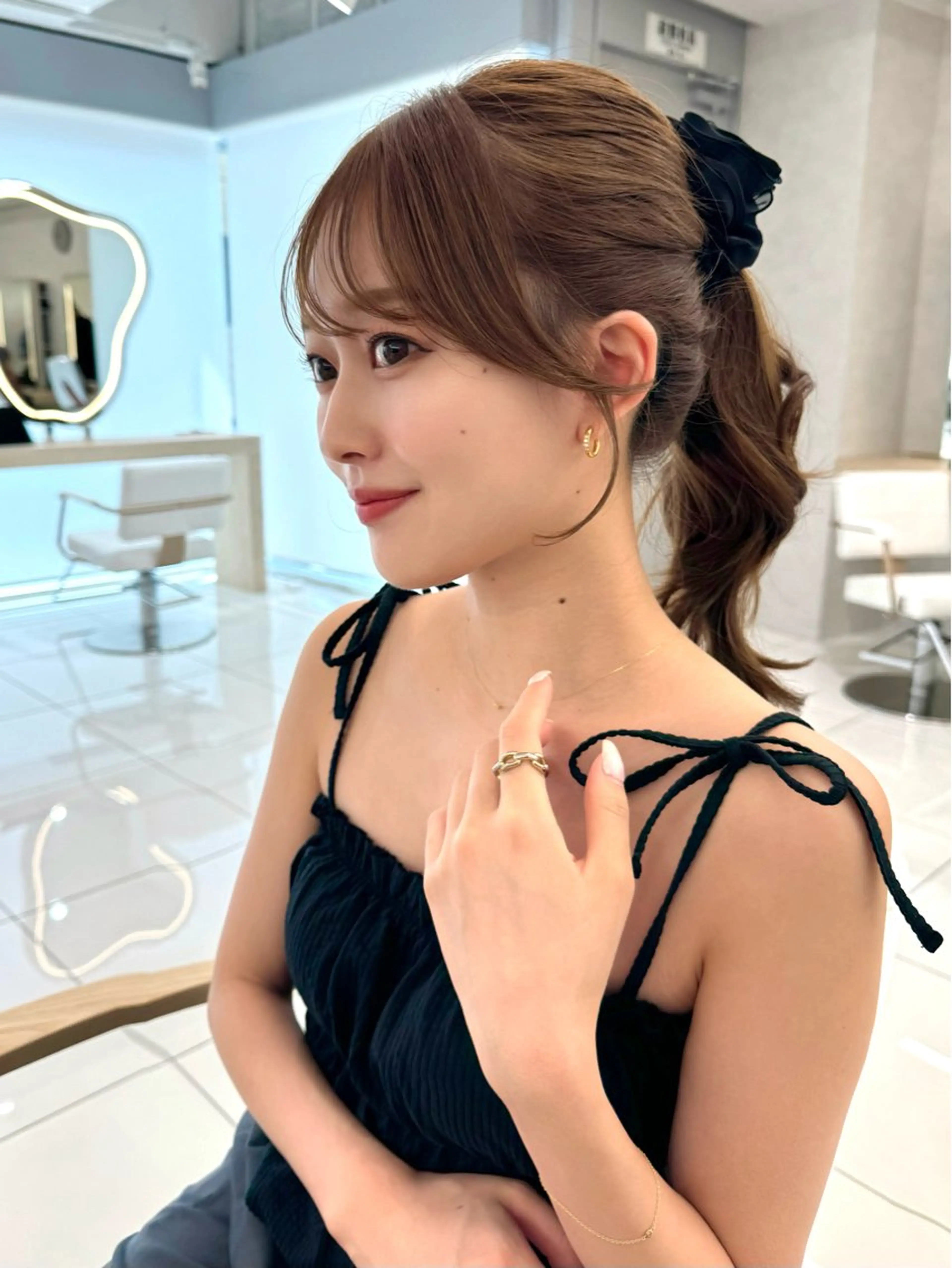 結んでもかわいい🤍”盛れる”前髪+顔周りカット🤍の写真