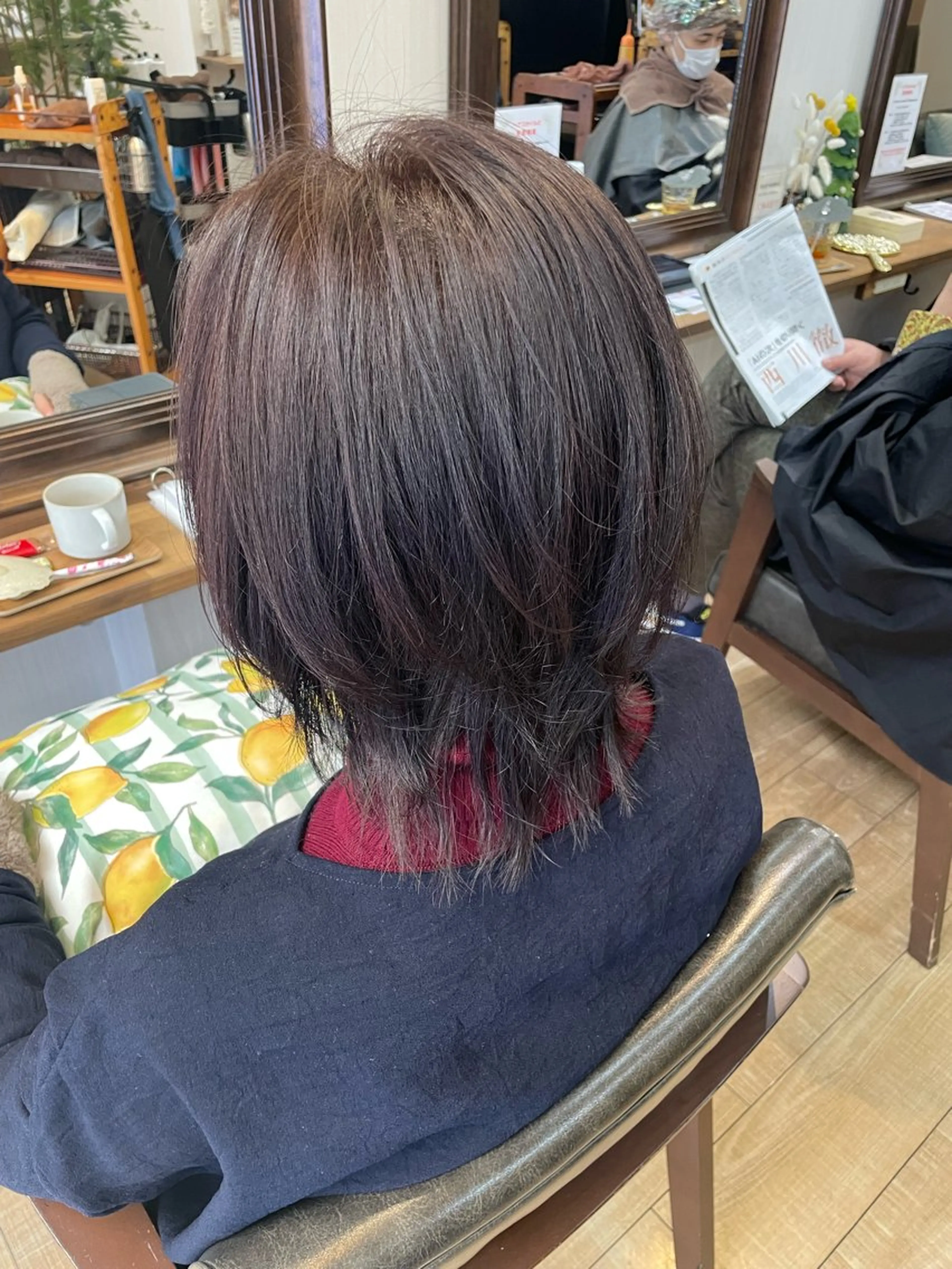 ミディアム カラー カット ヘアカラー トリートメント 【ボブ/透明感カラー 】🎀上村美緒🎀のヘアスタイル