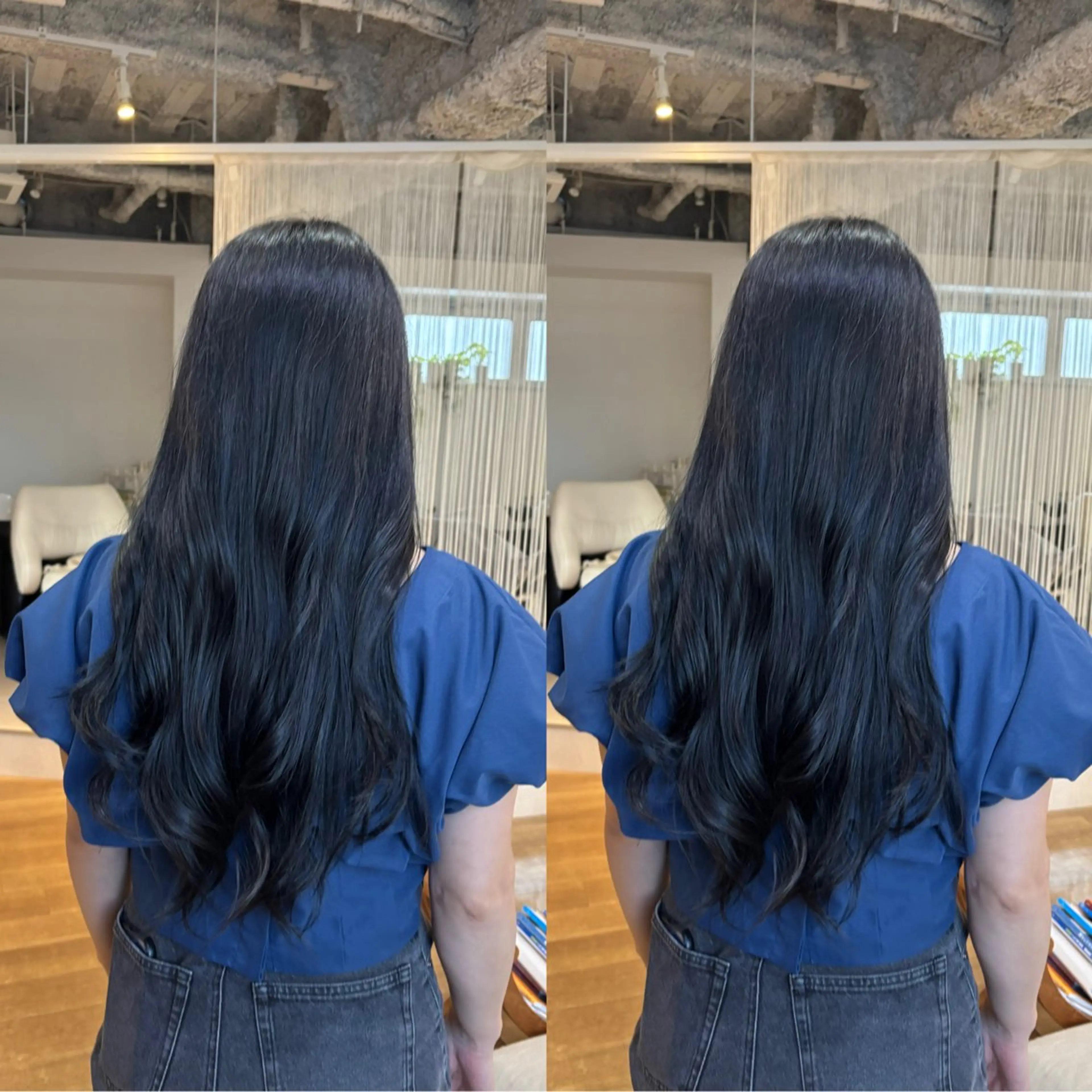 ロング カラー ブルーカラー ヘアカラー RINNO🌷艶髪/ 艶カラーのヘアスタイル