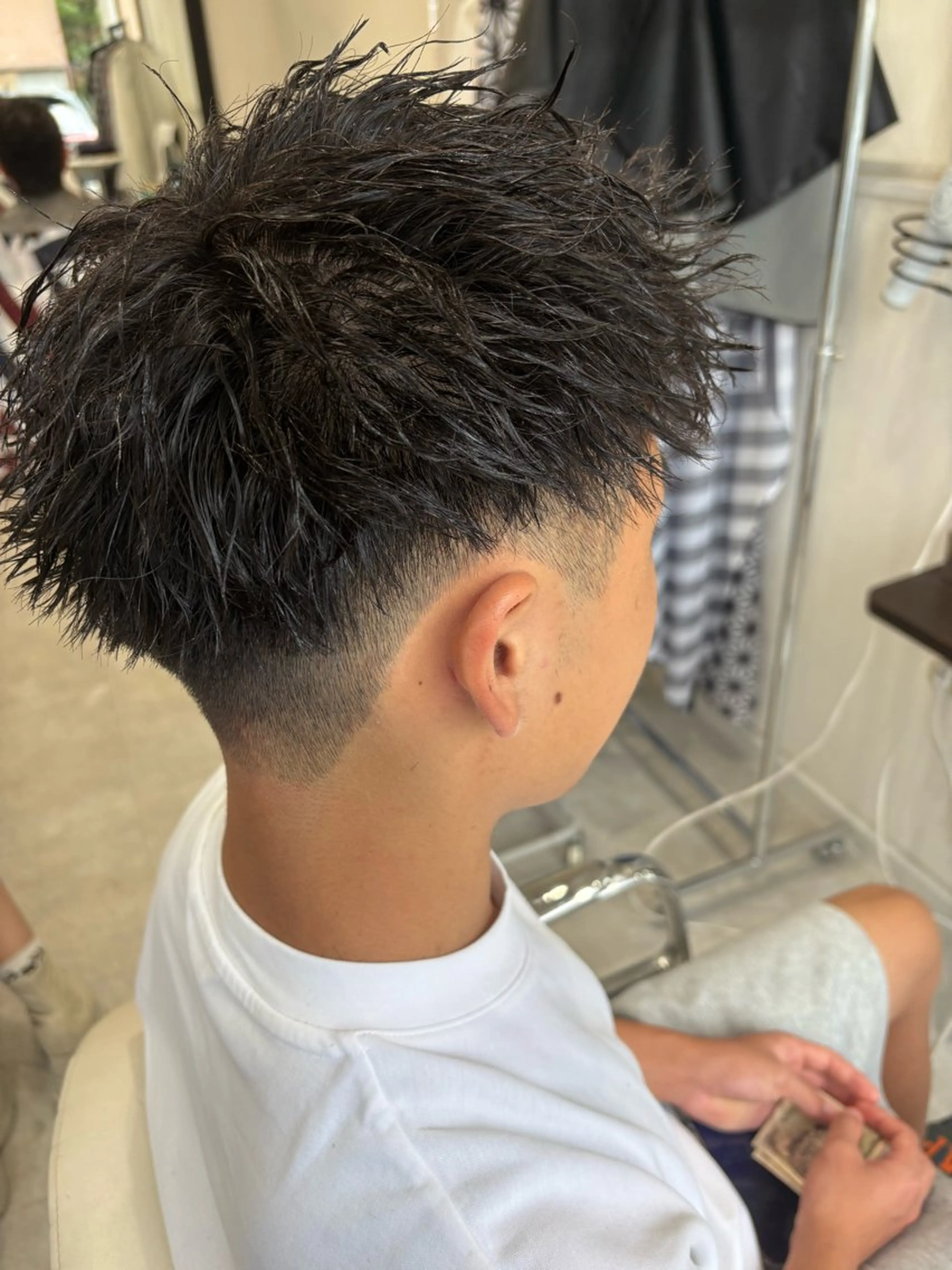 ショート パーマ メンズ カット パーマ CUCUMBER所属・本間 颯太のヘアスタイル