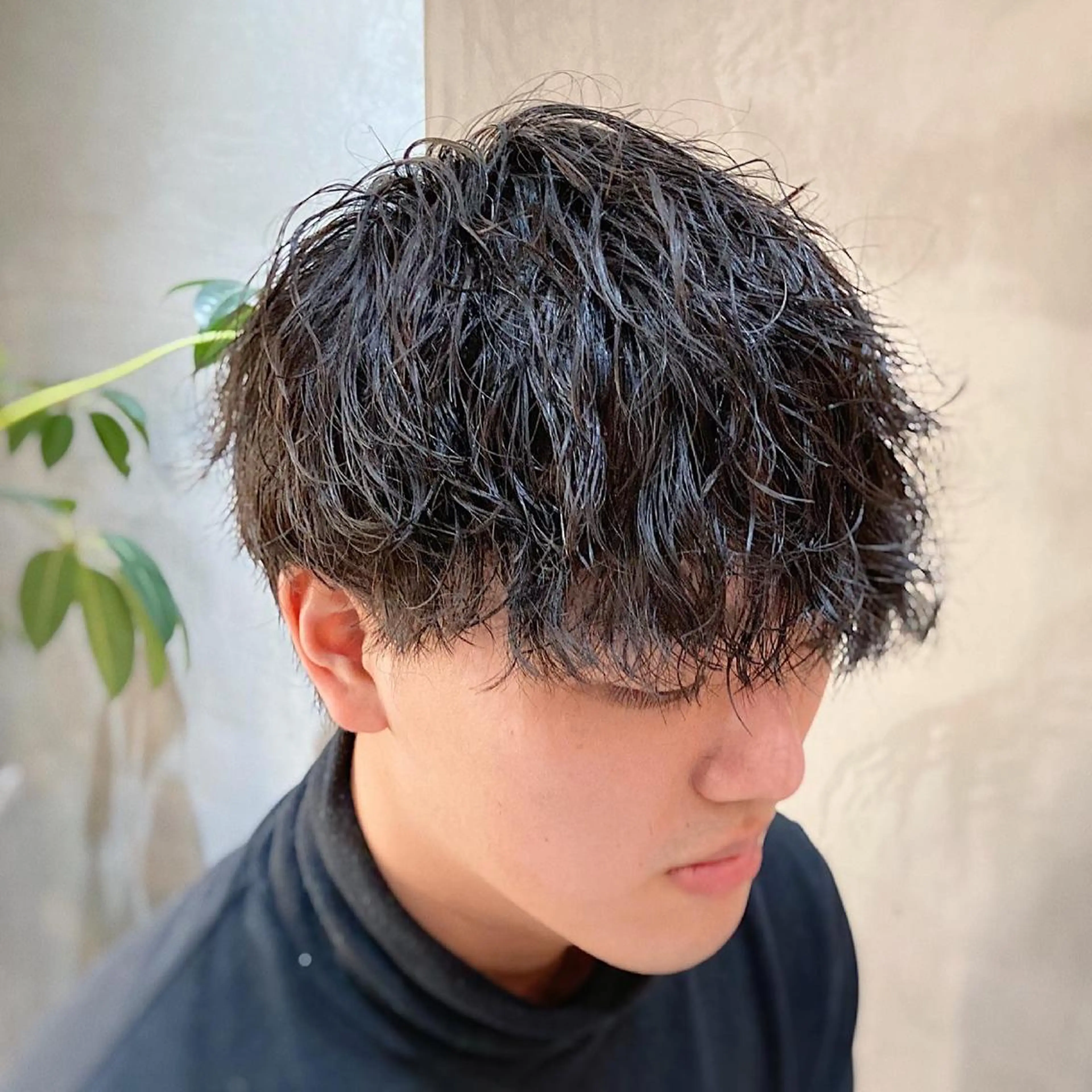 ショート パーマ メンズ 波巻きスパイラルパー マ/シャドウパーマ駿のヘアスタイル