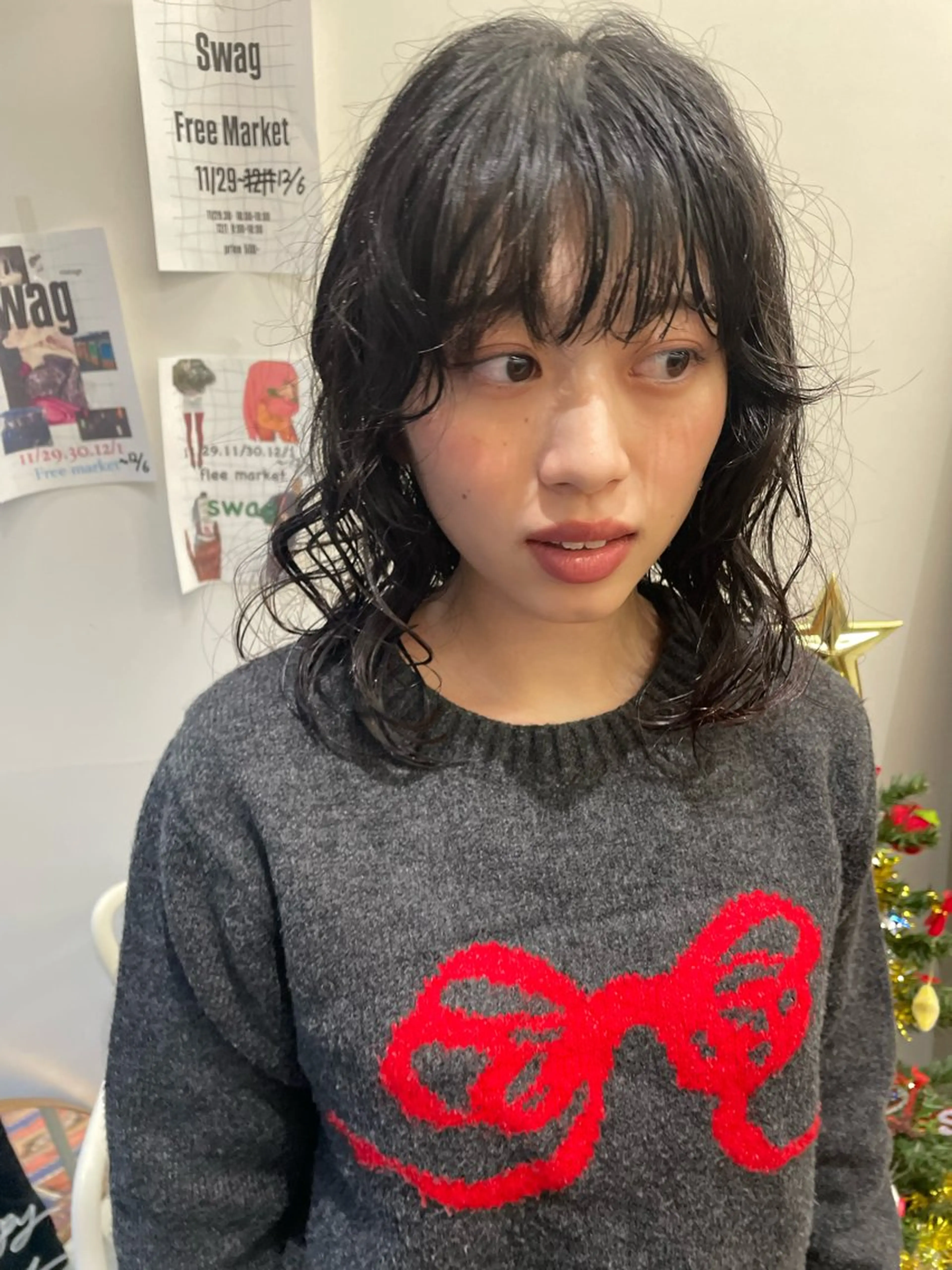 ミディアム カラー パーマ ヘアアレンジ メンズ ミディアムパーマ メンズパーマ カット パーマ トリートメント tatsumi/ボブ ウルフ/レイヤーのヘアスタイル