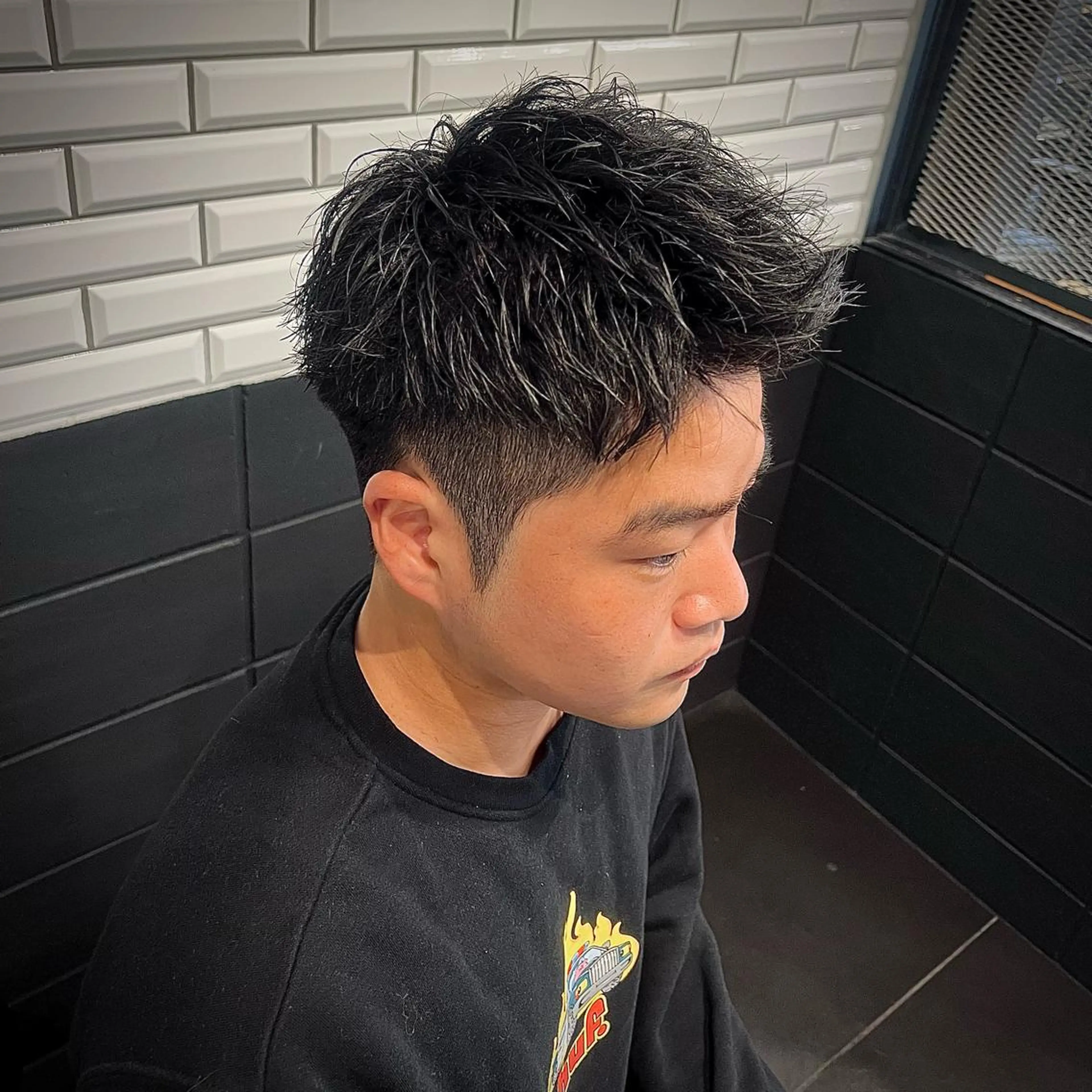 ショート メンズ ショートヘア カット トリートメント ヘッドスパ メンズ特化/パーマ/ メッシュ/竜成のヘアスタイル