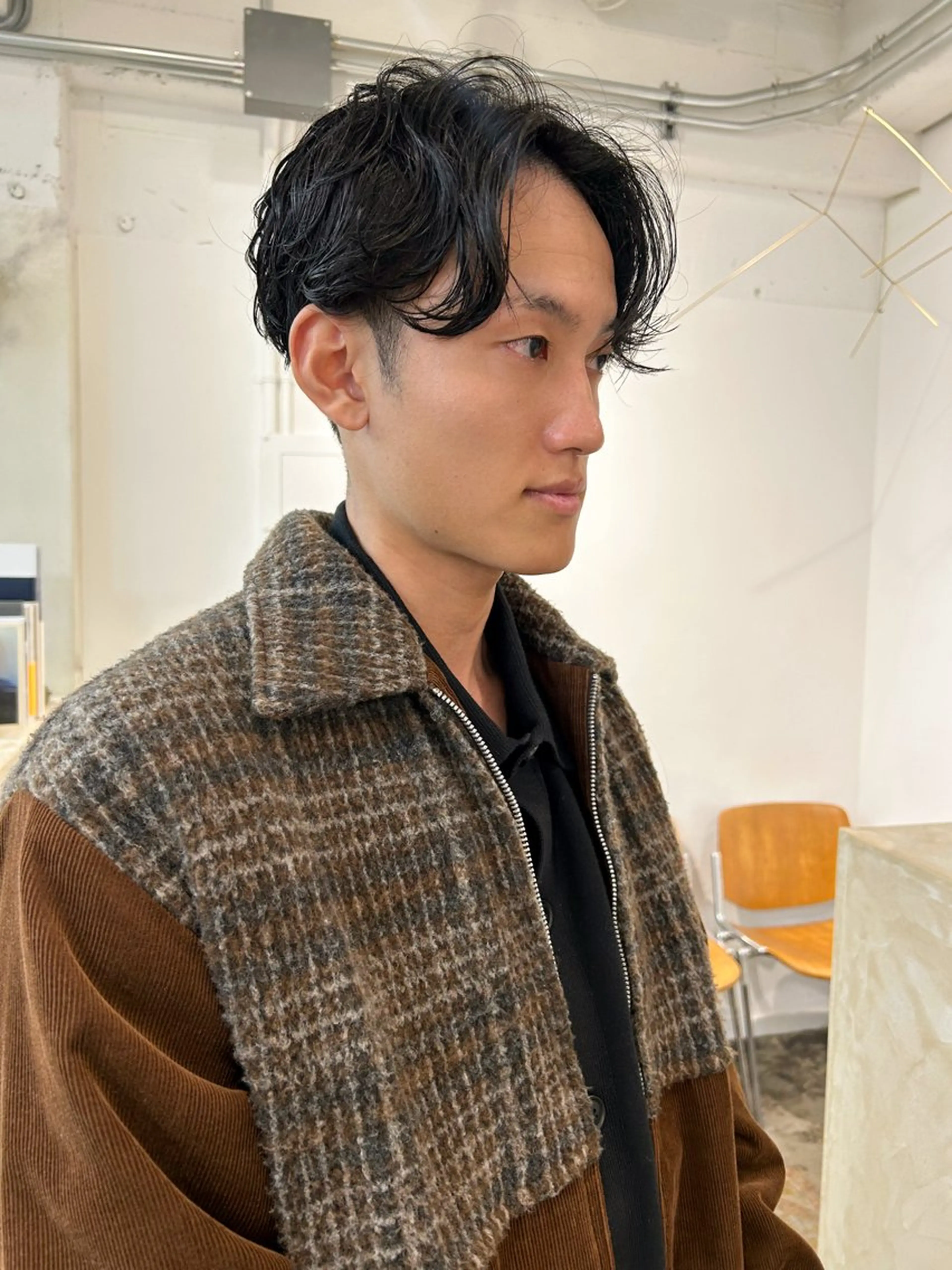 ショート パーマ メンズ 原 瑞希のヘアスタイル