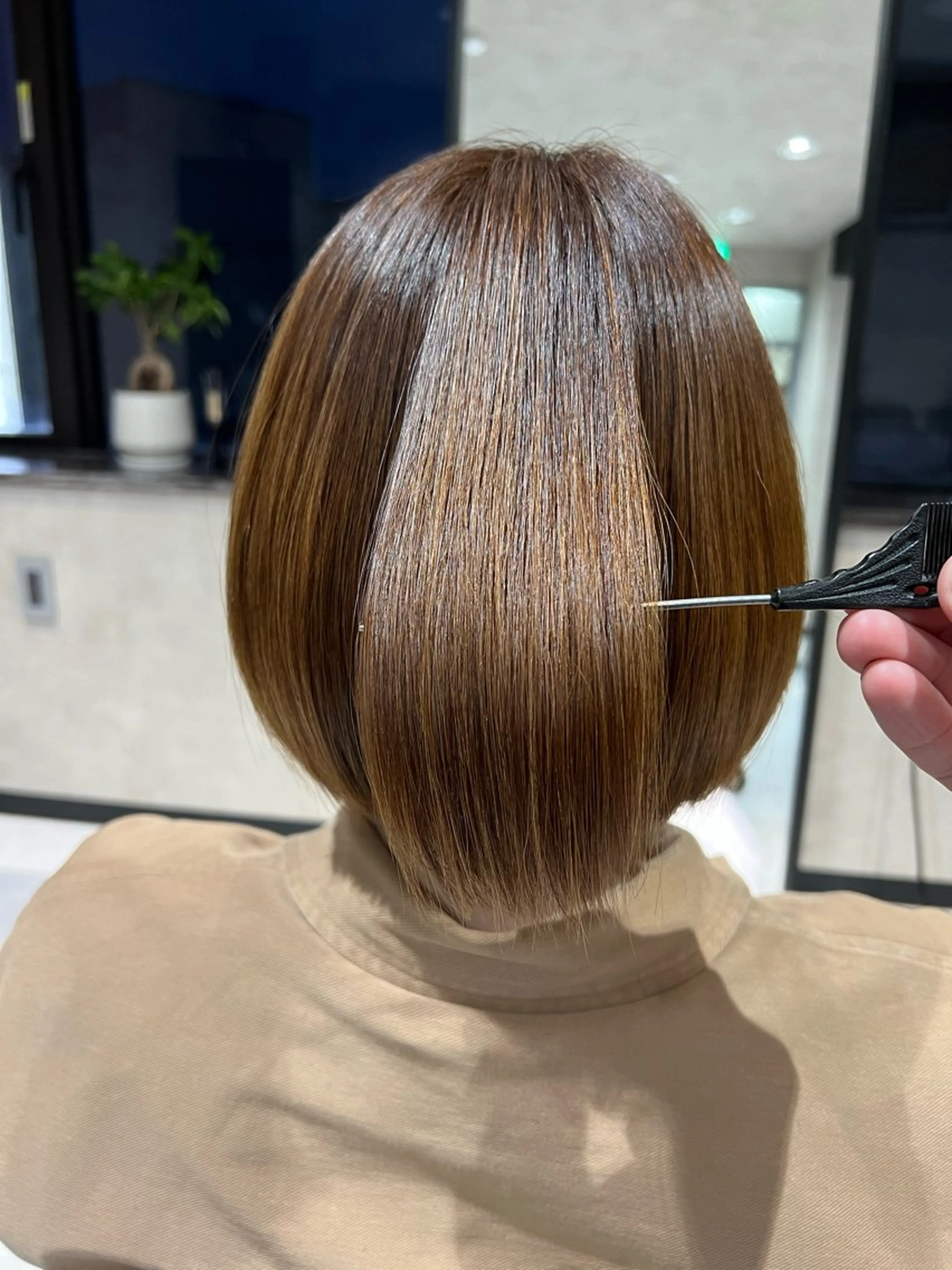 ショート カラー 髪質改善 ショートヘア ヘアカラー トリートメント 《.Xian》リク /透明感カラー/艶髪のヘアスタイル