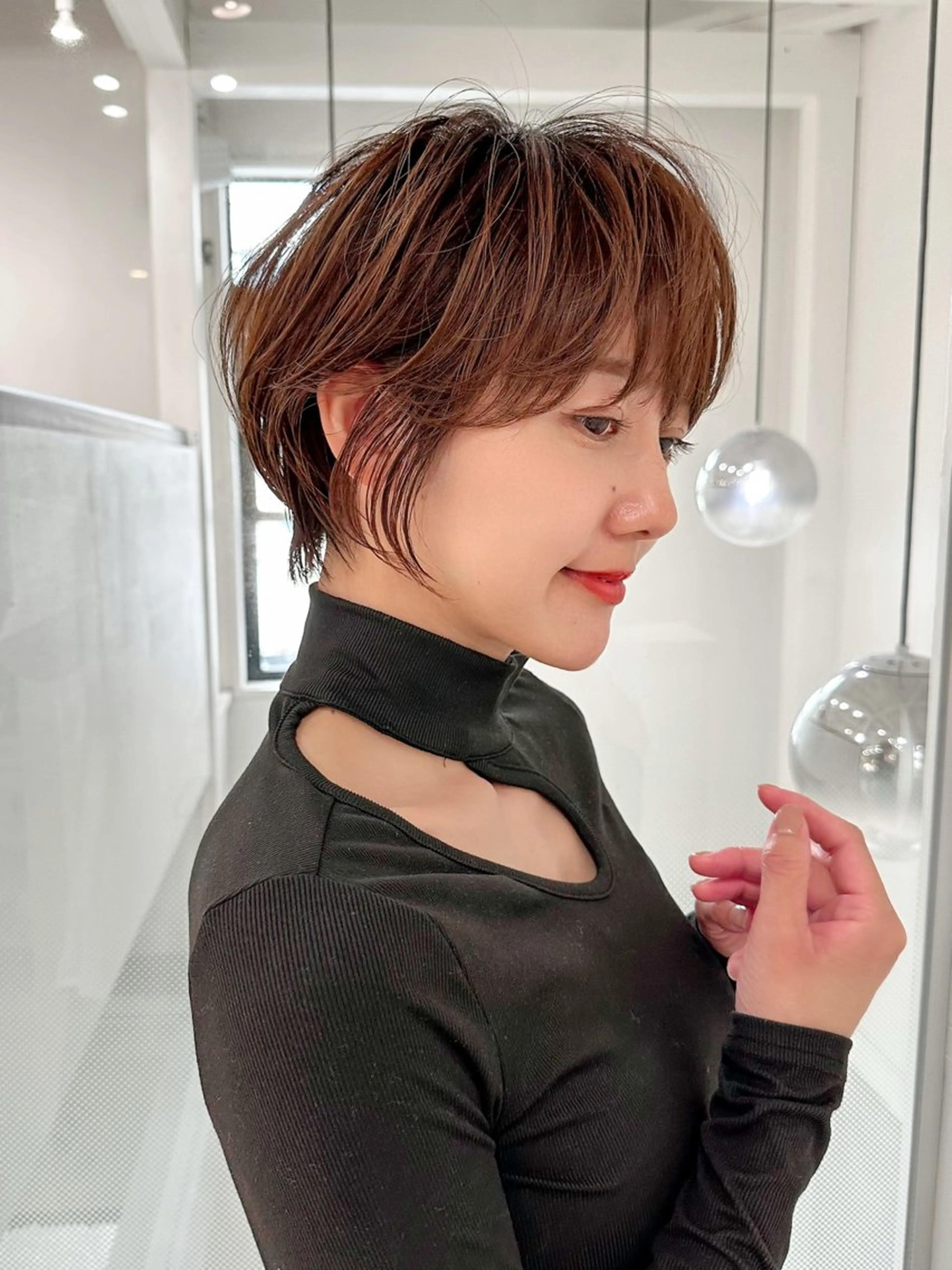 ショート ショートヘア 小顔カット カット ヘアカラー トリートメント ヘッドスパ taiga ショート /レイヤー/矯正🌈のヘアスタイル