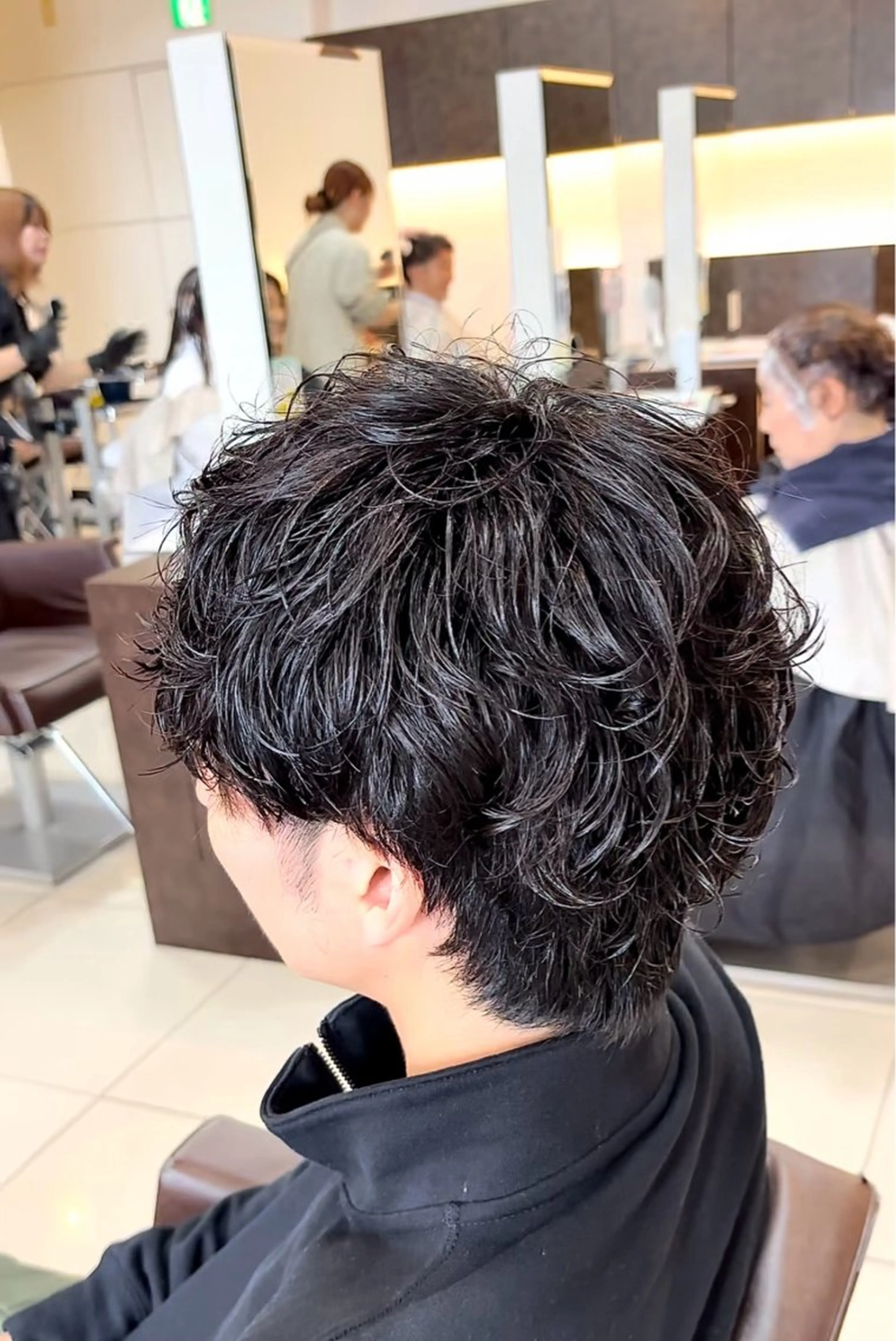 ショート パーマ カット パーマ 静岡/草薙パーマ メンズバレイヤージュのヘアスタイル