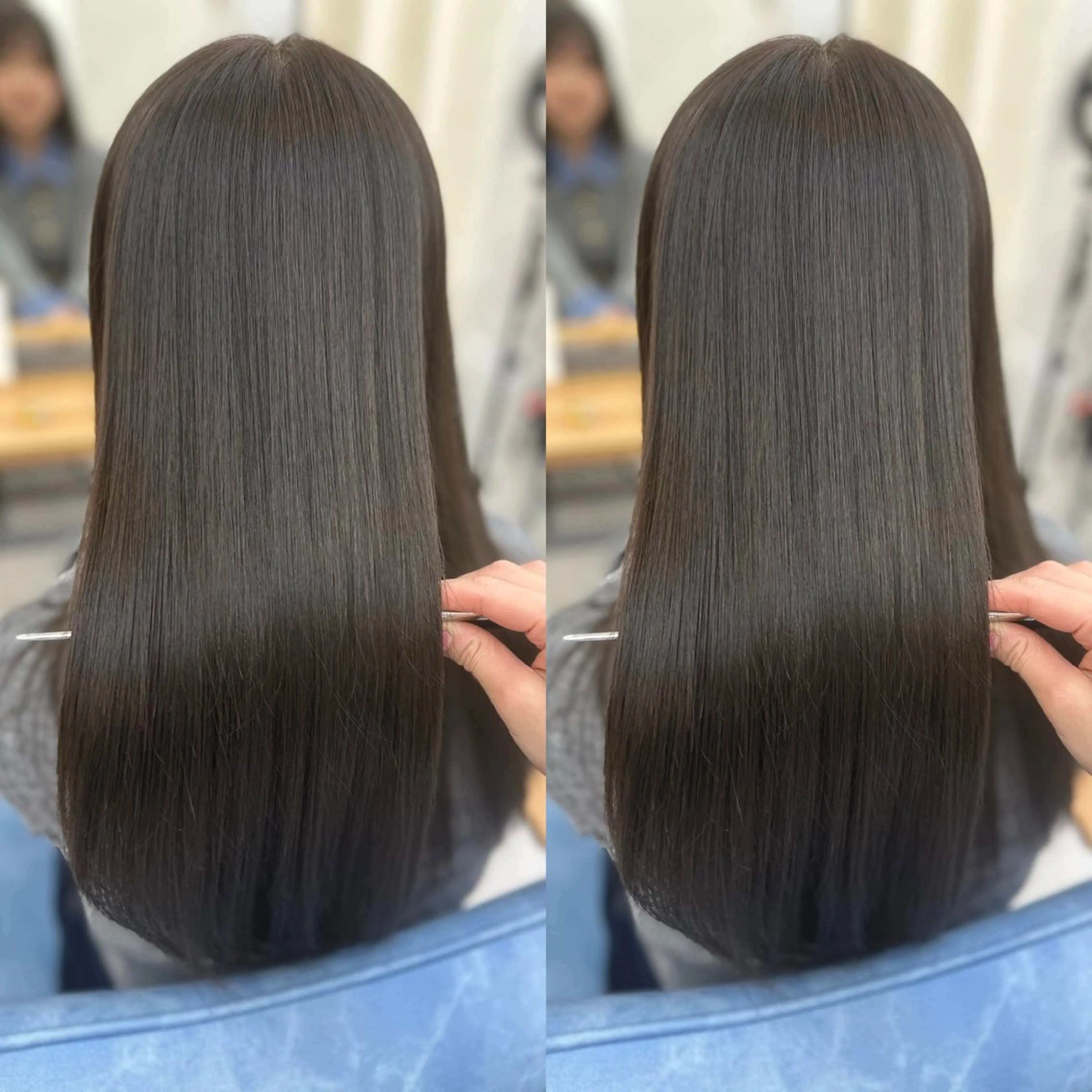 ロング カラー 髪質改善 縮毛矯正 トリートメント トリートメント 縮毛矯正/髪質改善/ レイヤー代々木/木下のヘアスタイル