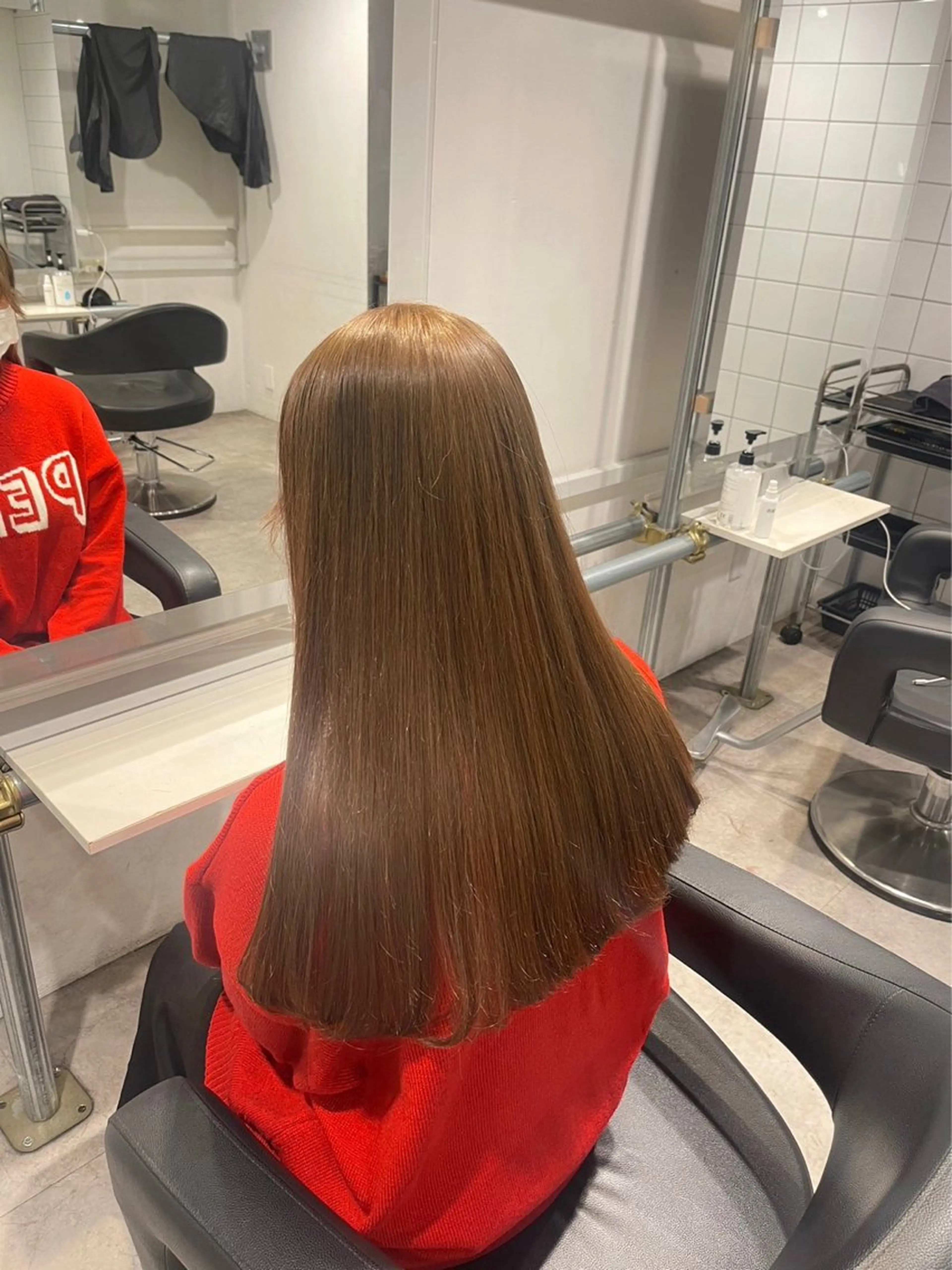 ロング カラー ヘアアレンジ トレンドモテカラー 🩷色落ちまで可愛くのヘアスタイル