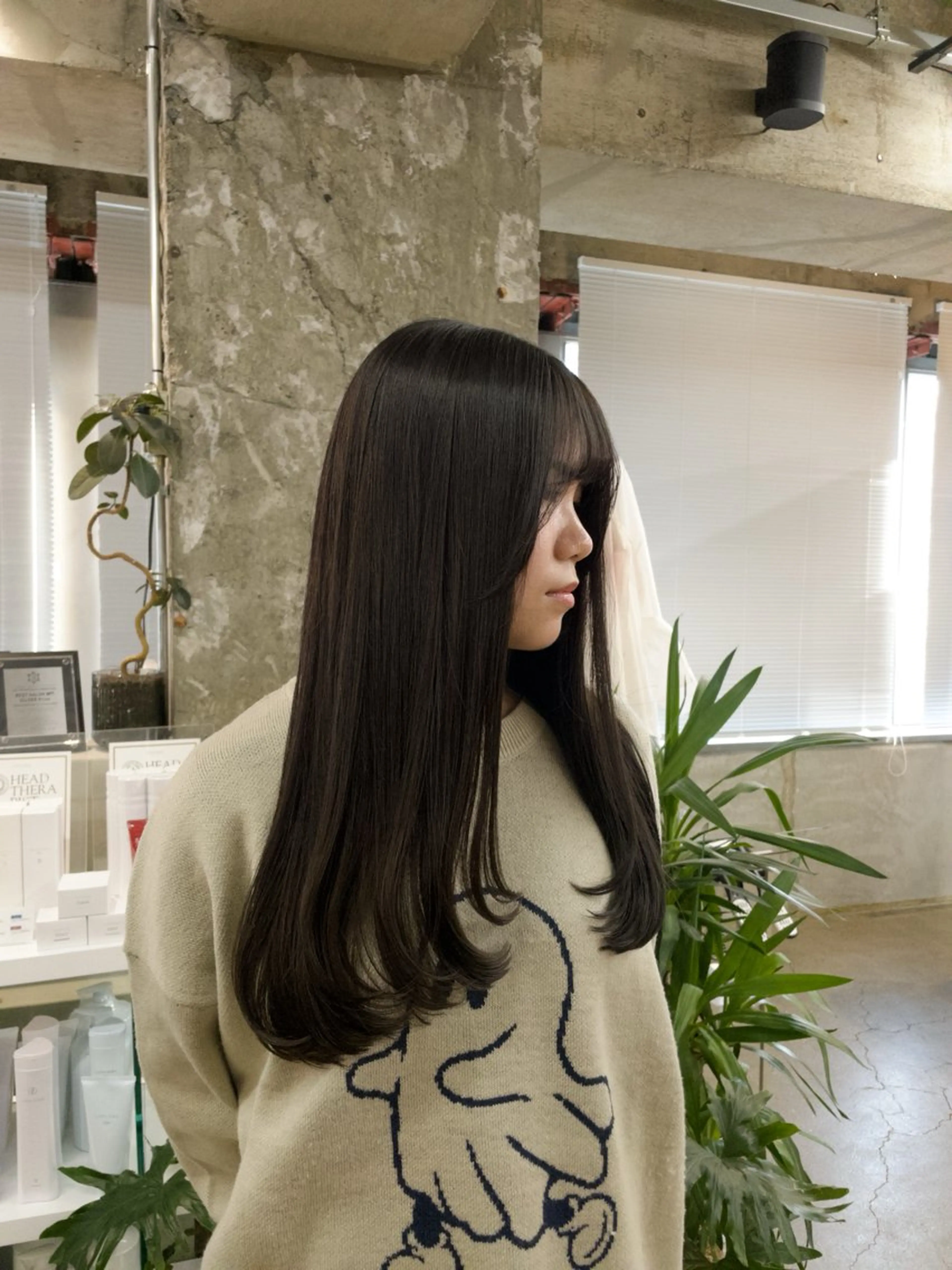 ロング カット アライ レンカのヘアスタイル