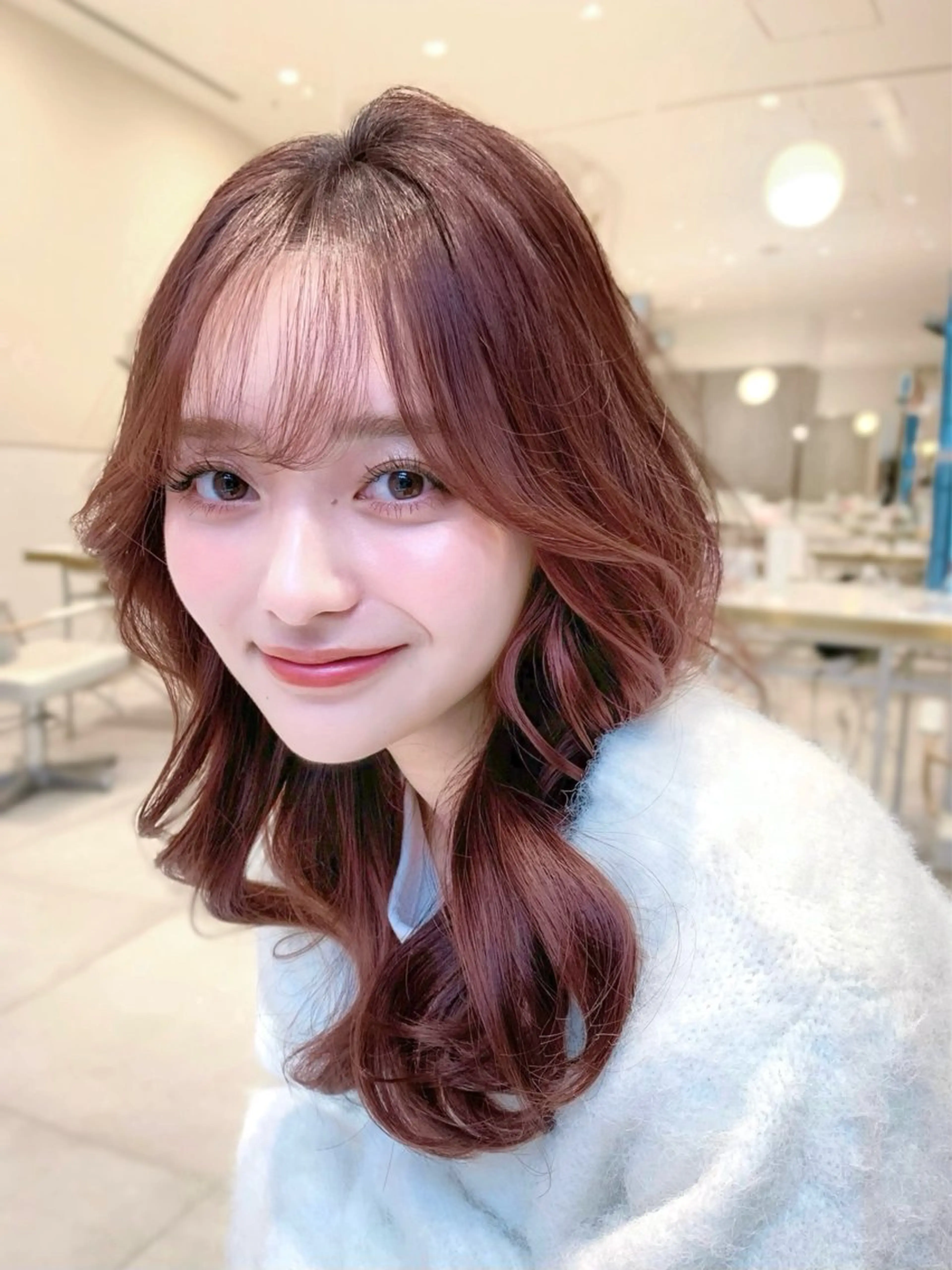 セミロング カラー カット ヘアカラー トリートメント ヘッドスパ ヘアセット 韓国ヘア/レイヤー/ 顔まわり/りょーとのヘアスタイル