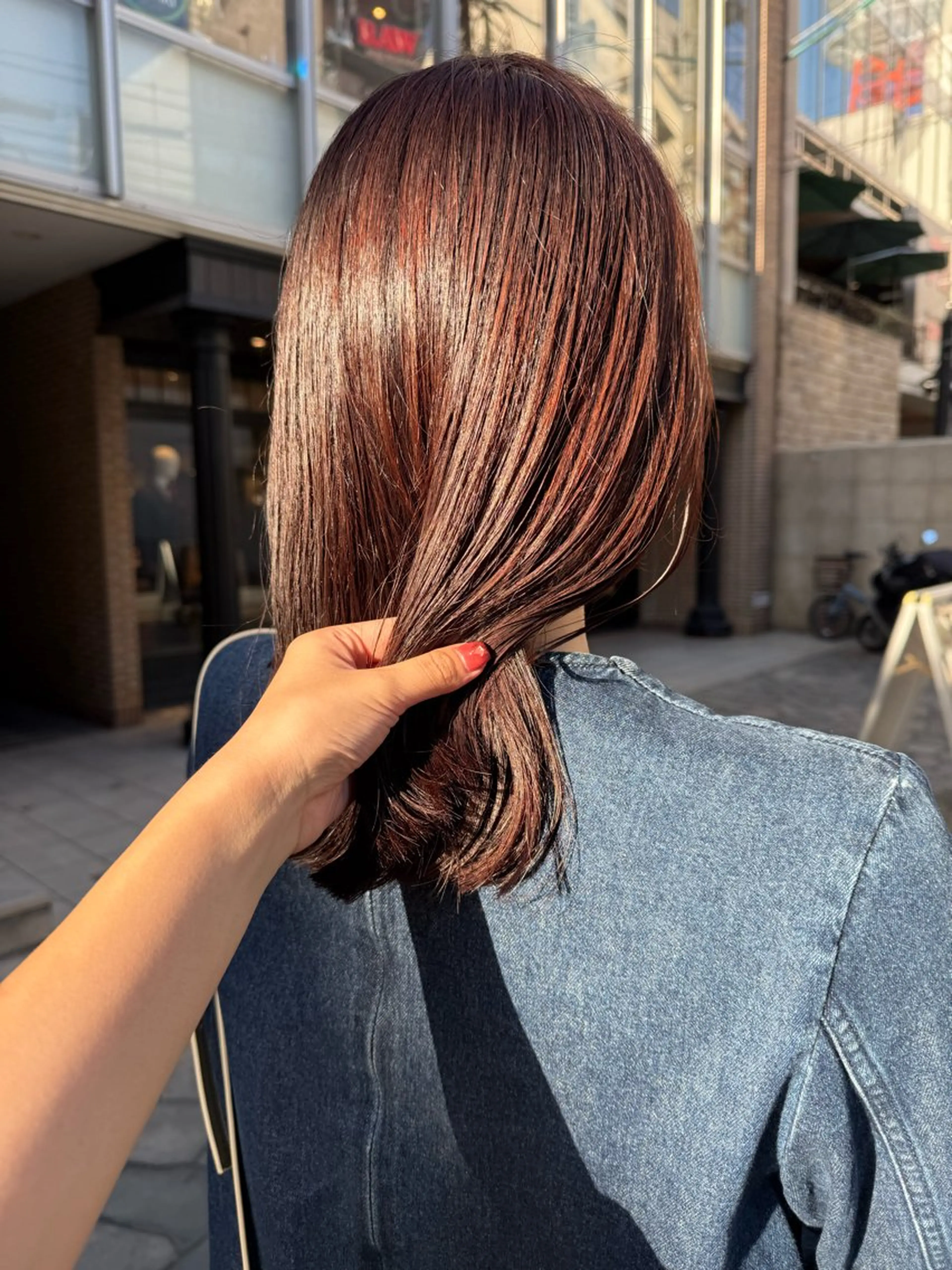 ロング カラー ブリーチ ブリーチなしカラー ピンクカラー レッドカラー 福岡ヘアセット/ 髪質改善/ayaneのヘアスタイル