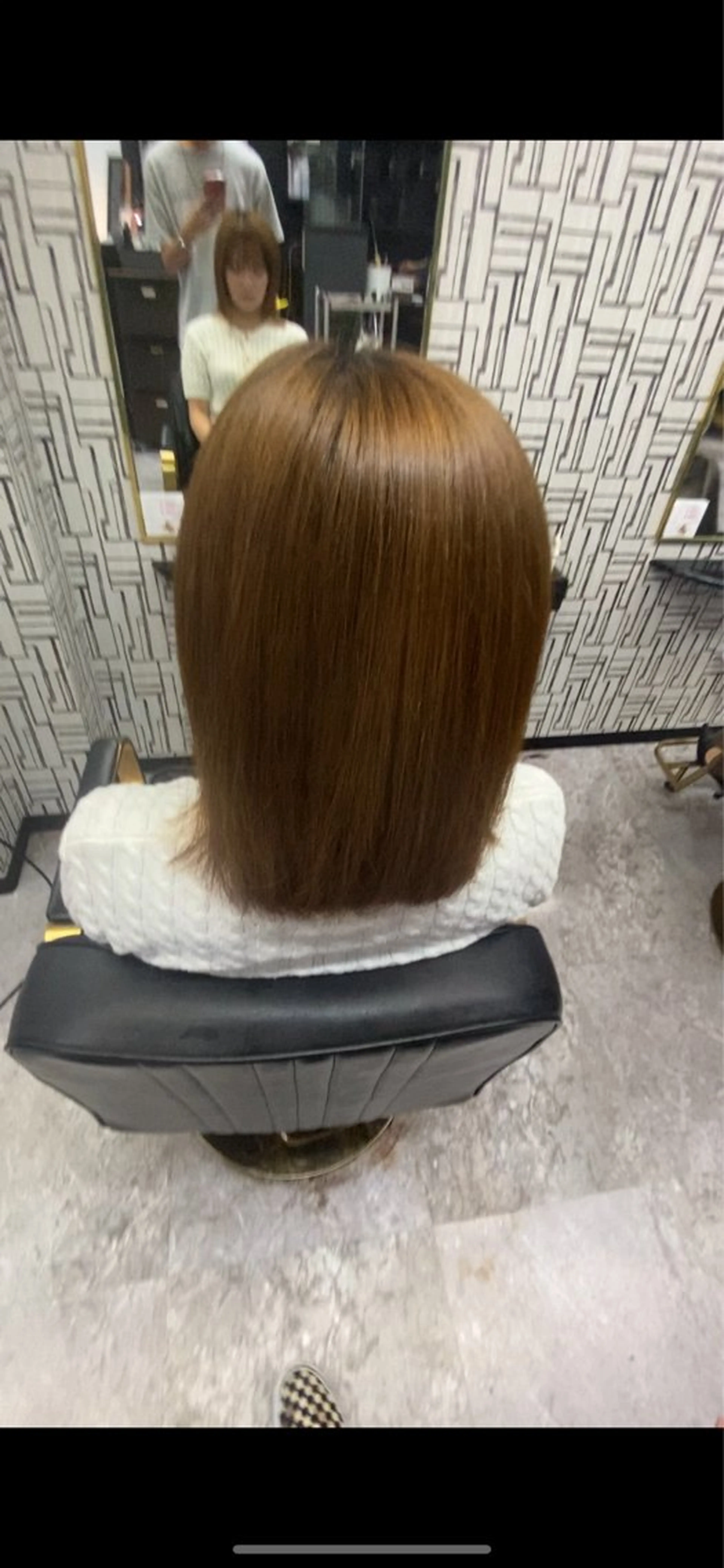 ミディアム 髪質改善 縮毛矯正 トリートメント 池田 亮雅のヘアスタイル