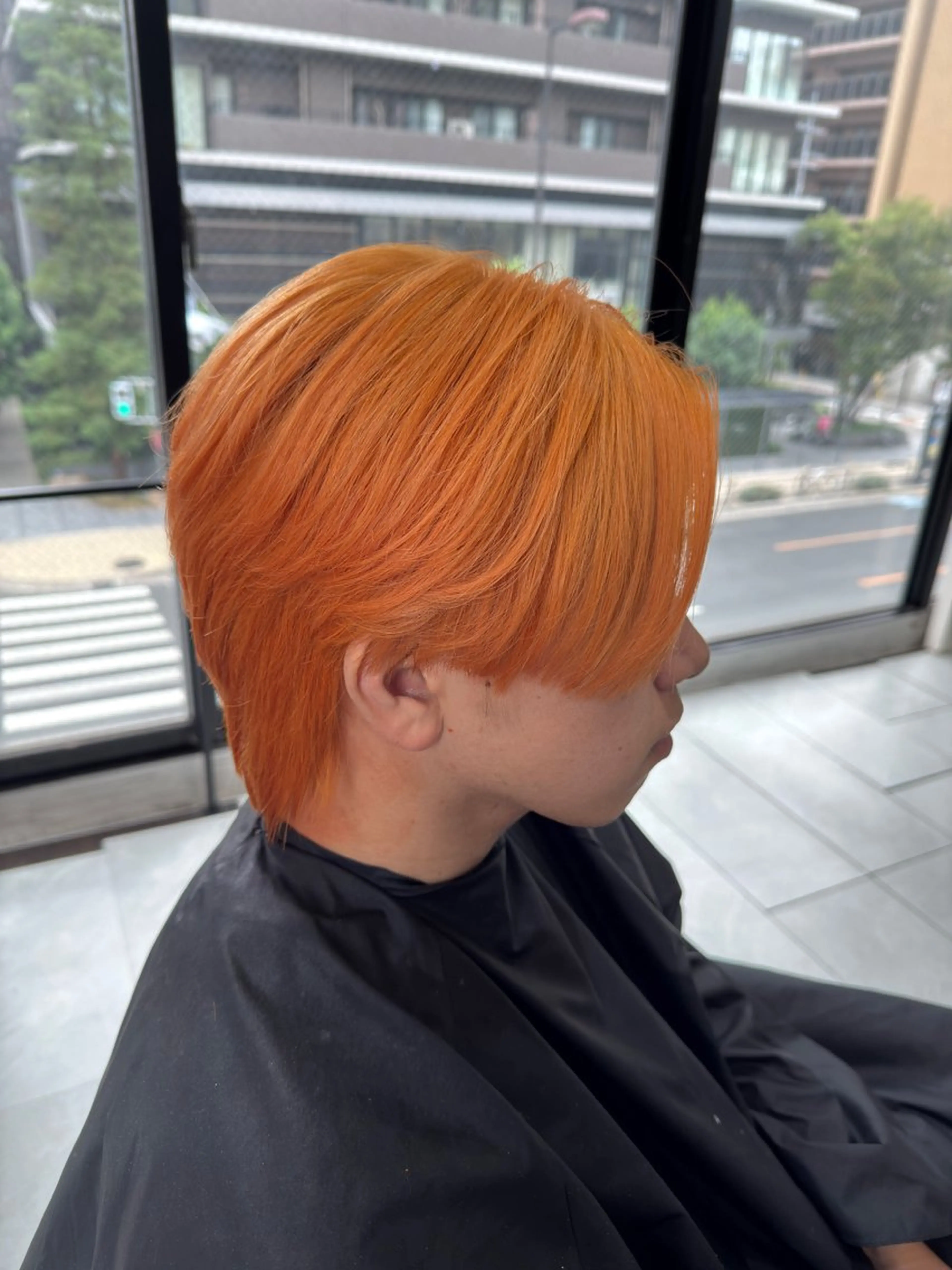 ショート カラー ヘアアレンジ オレンジ リアム 【LIam】のヘアスタイル