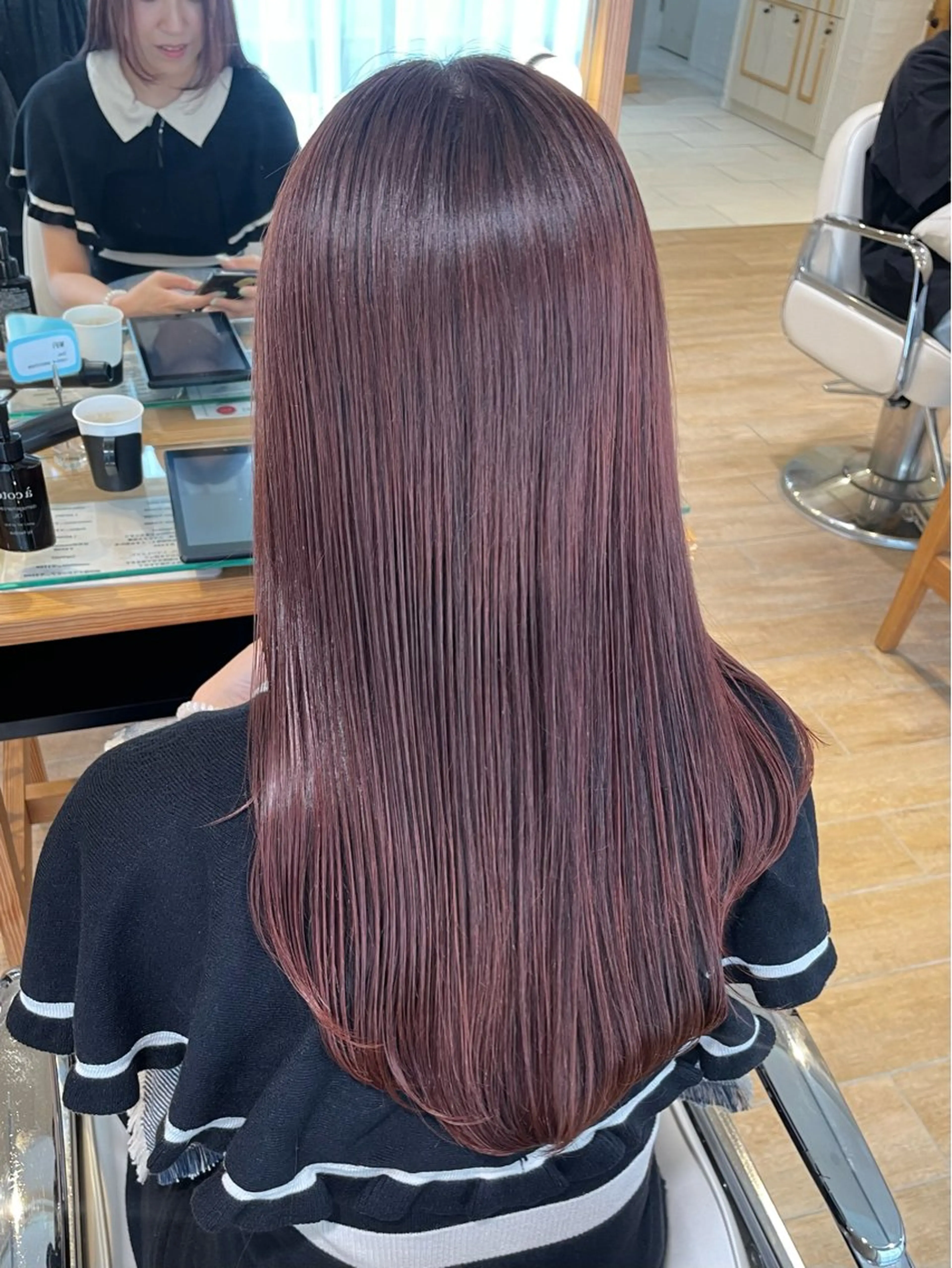 セミロング カラー ヘアアレンジ カット ヘアカラー トリートメント ハイトーンピンク🍑 ブリーチ🍑RINAのヘアスタイル