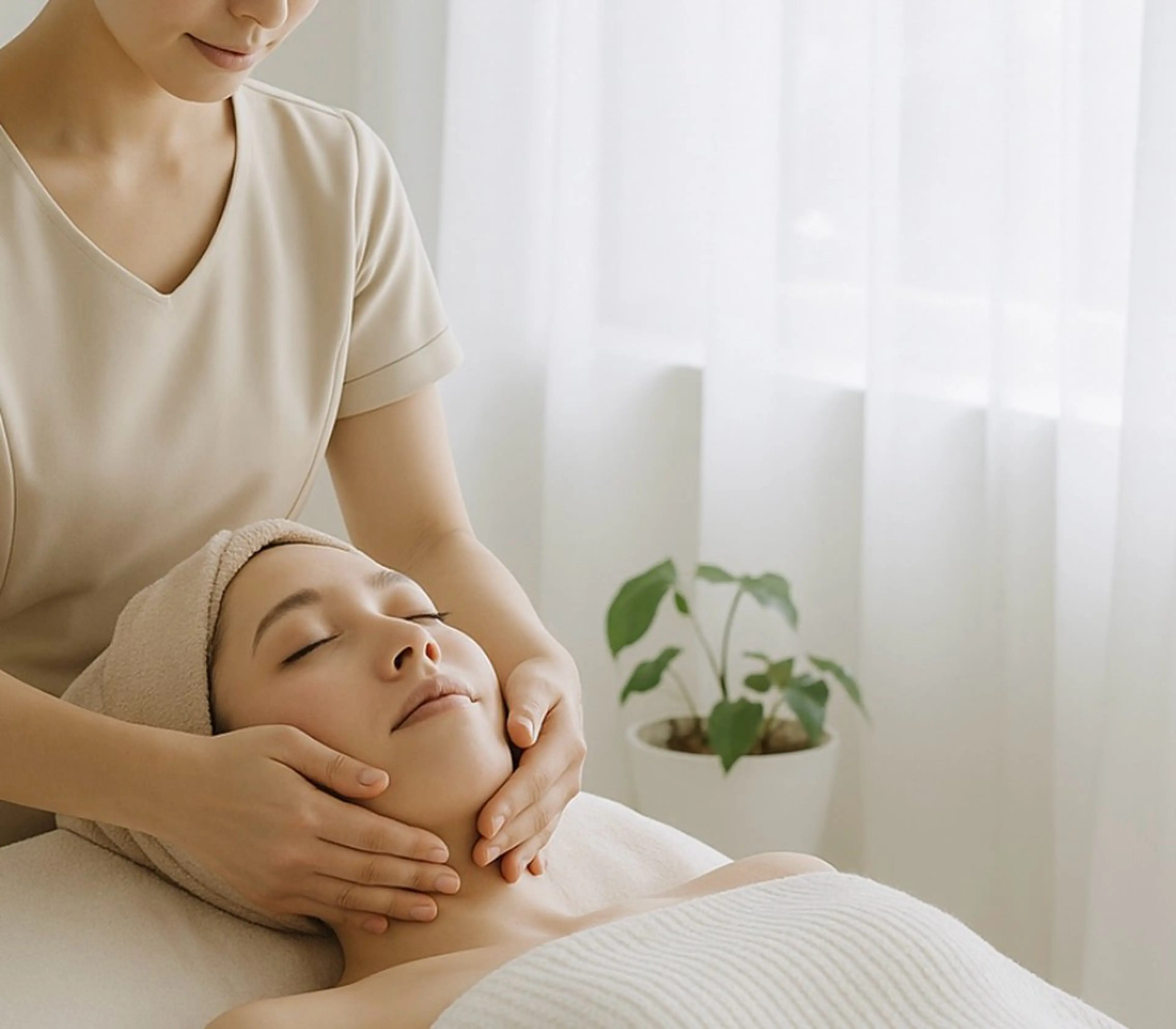 🌿リラクゼーション肌改善フェイシャル・デコルテ・首肩・ヘッドマッサージ60分+ミニオーラソーマサービス5分✨の写真