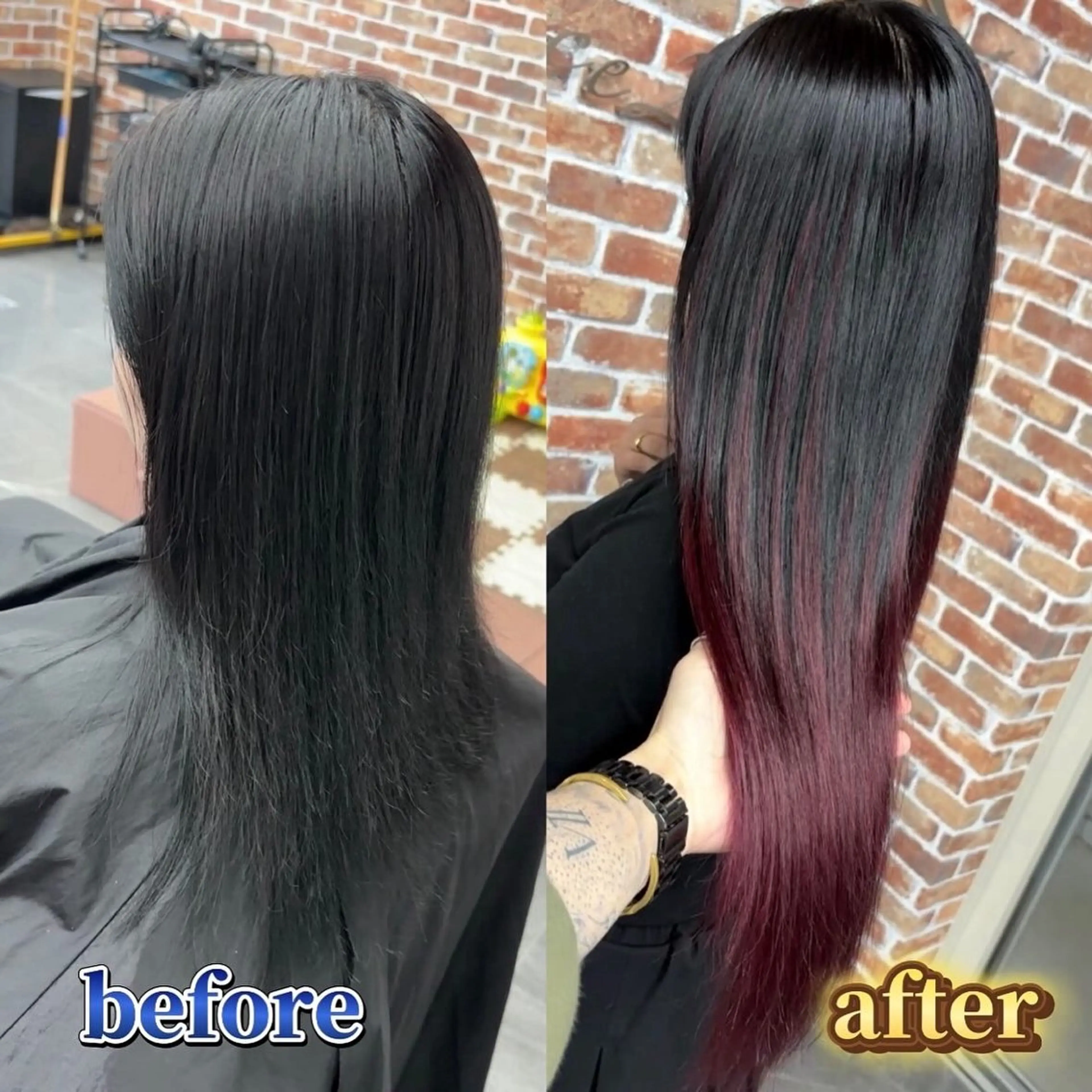 ロング カラー カット ヘアカラー エクステ ギャルの革命児 秀斗のヘアスタイル